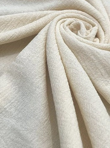 Ivory Crinkle Cotton Gauze - Image 4