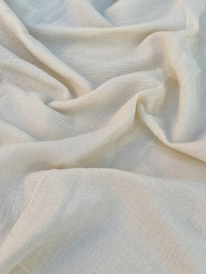 Ivory Crinkle Cotton Gauze - Image 5