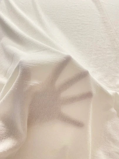 Ivory Crinkle Cotton Gauze - Image 6