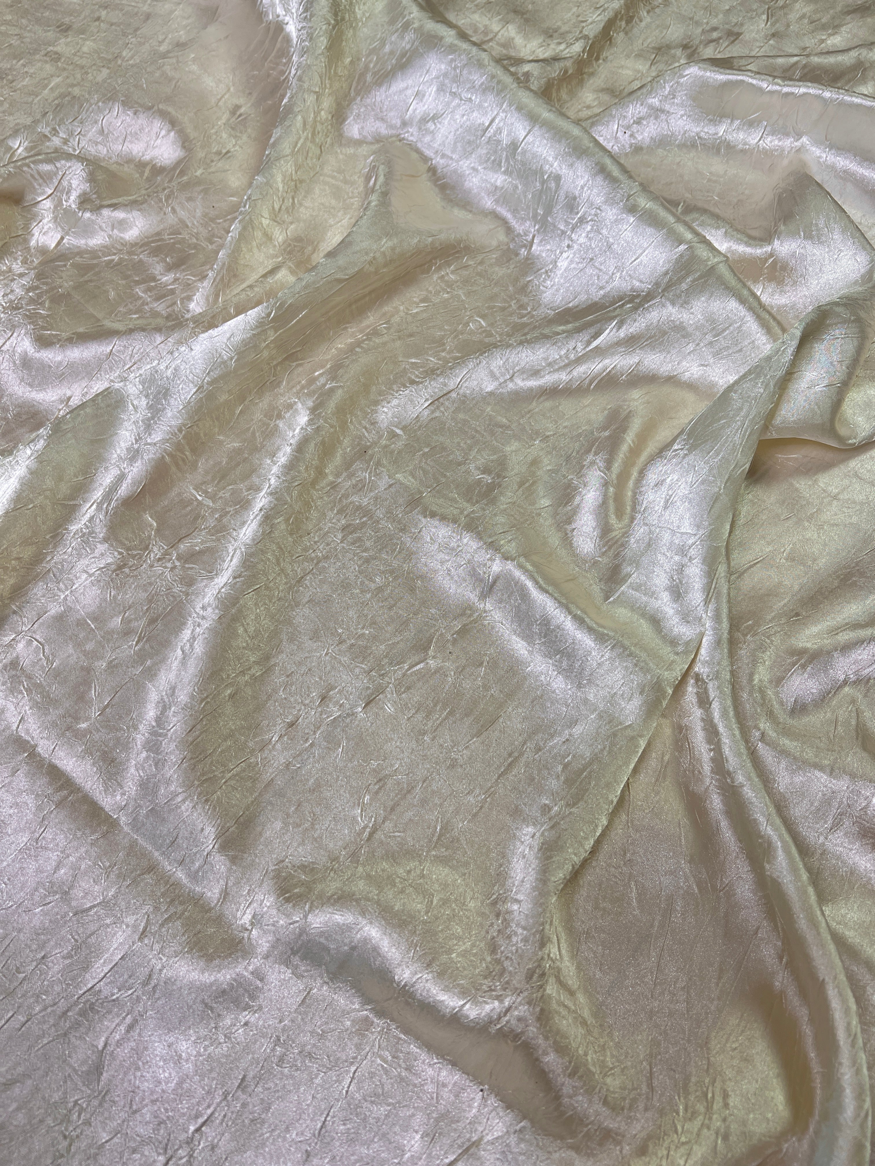 Ivory Crinkle Satin - Image 3