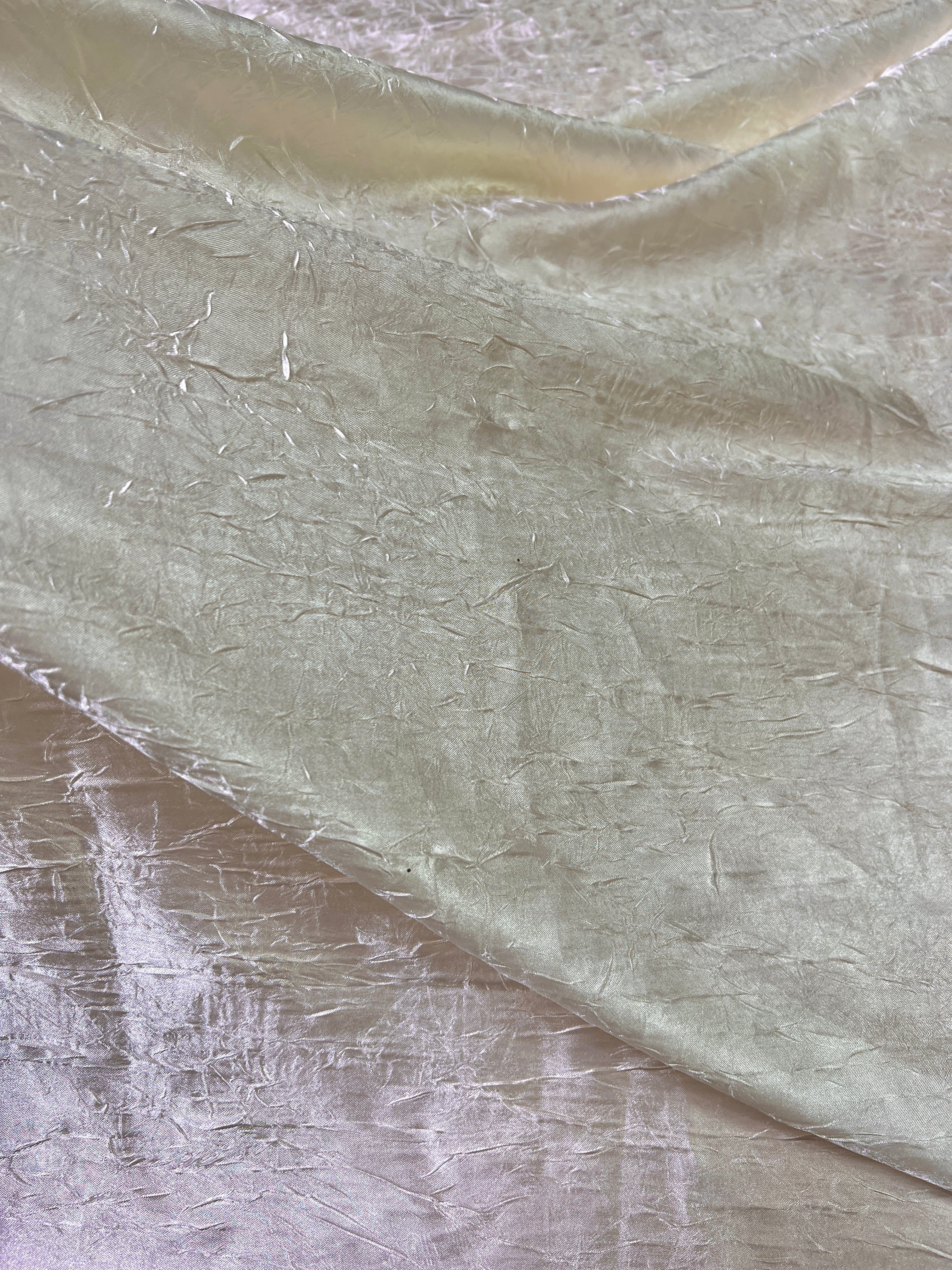 Ivory Crinkle Satin - Image 4