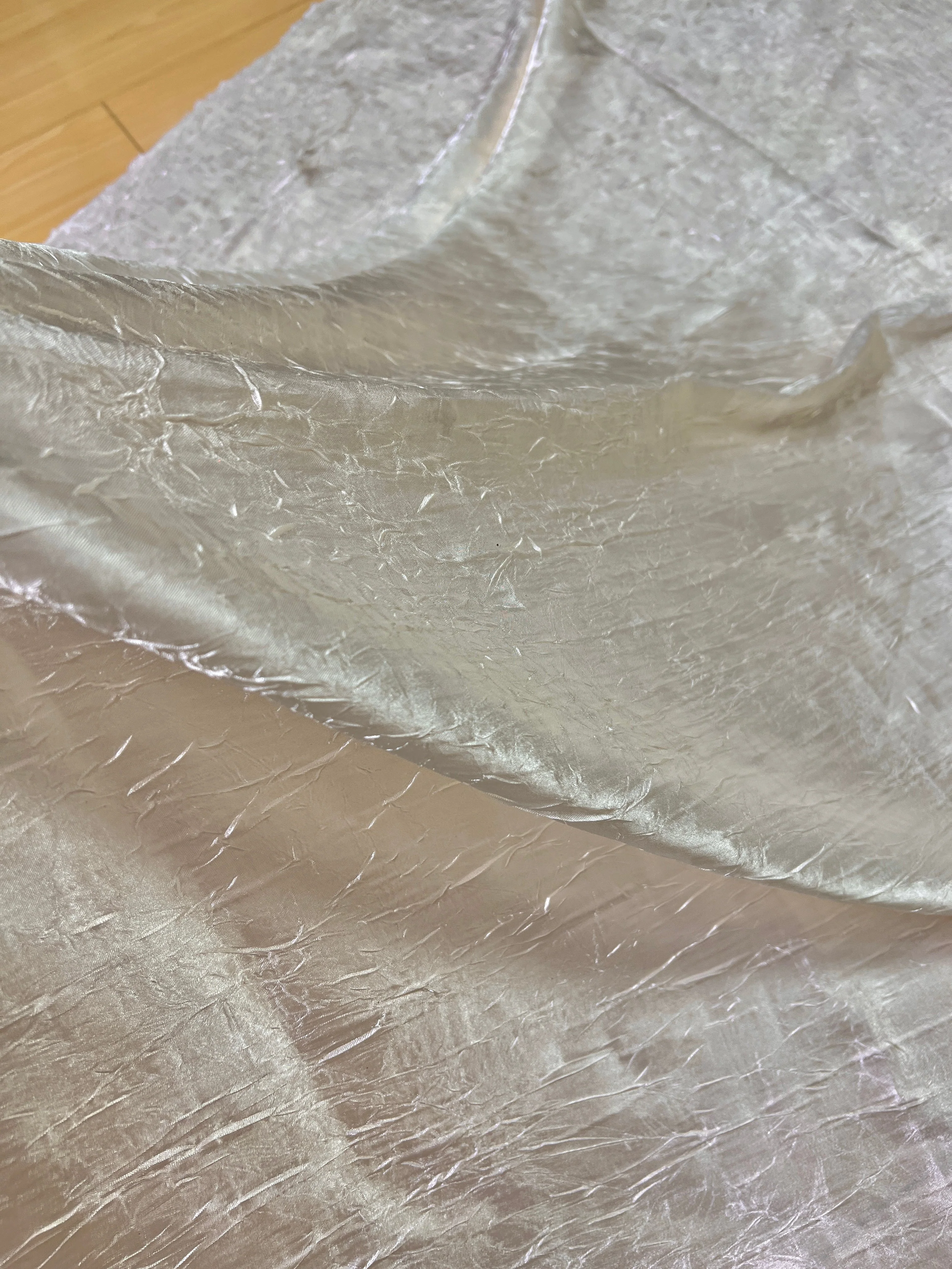 Ivory Crinkle Satin - Image 6