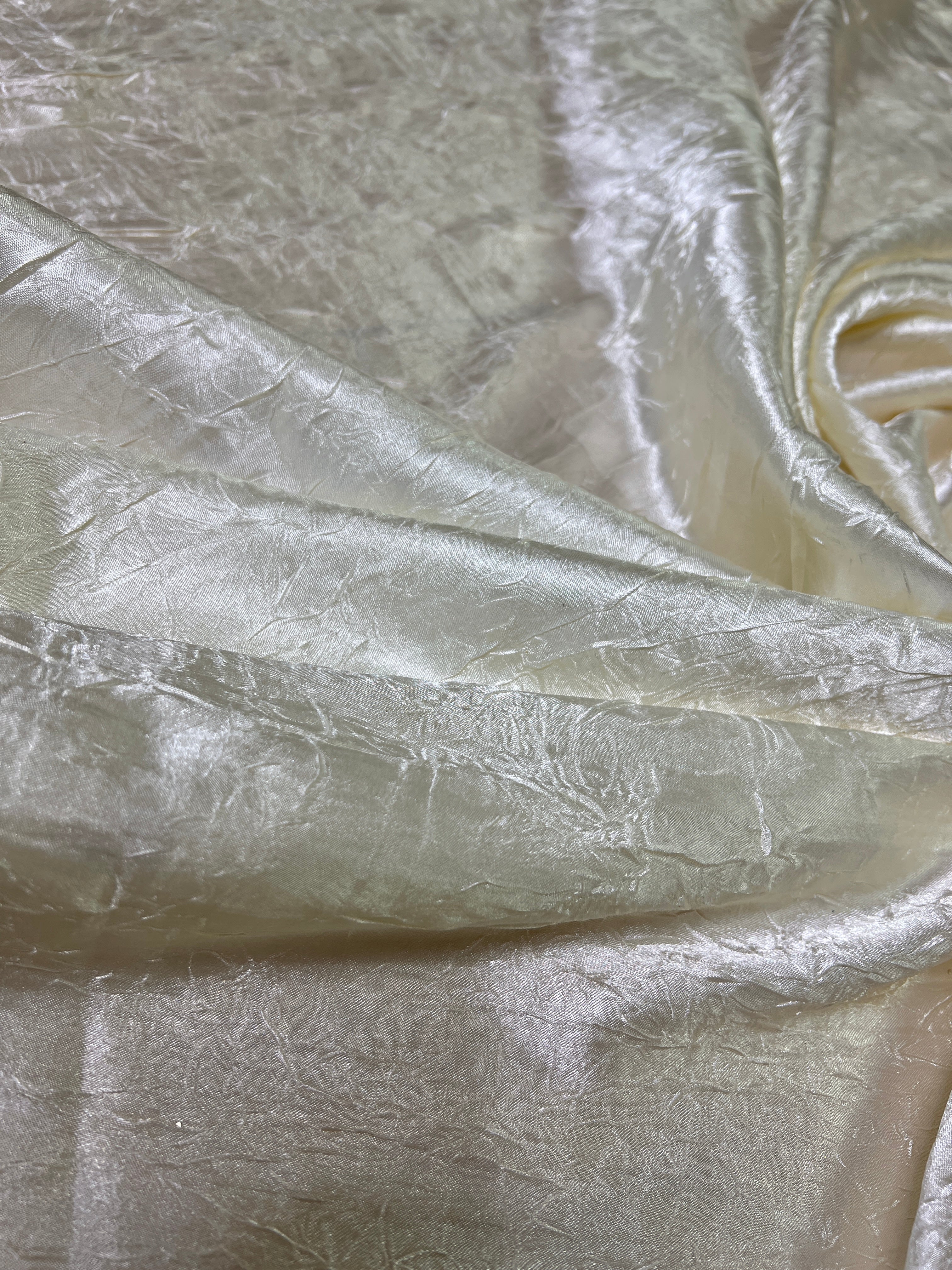 Ivory Crinkle Satin - Image 8