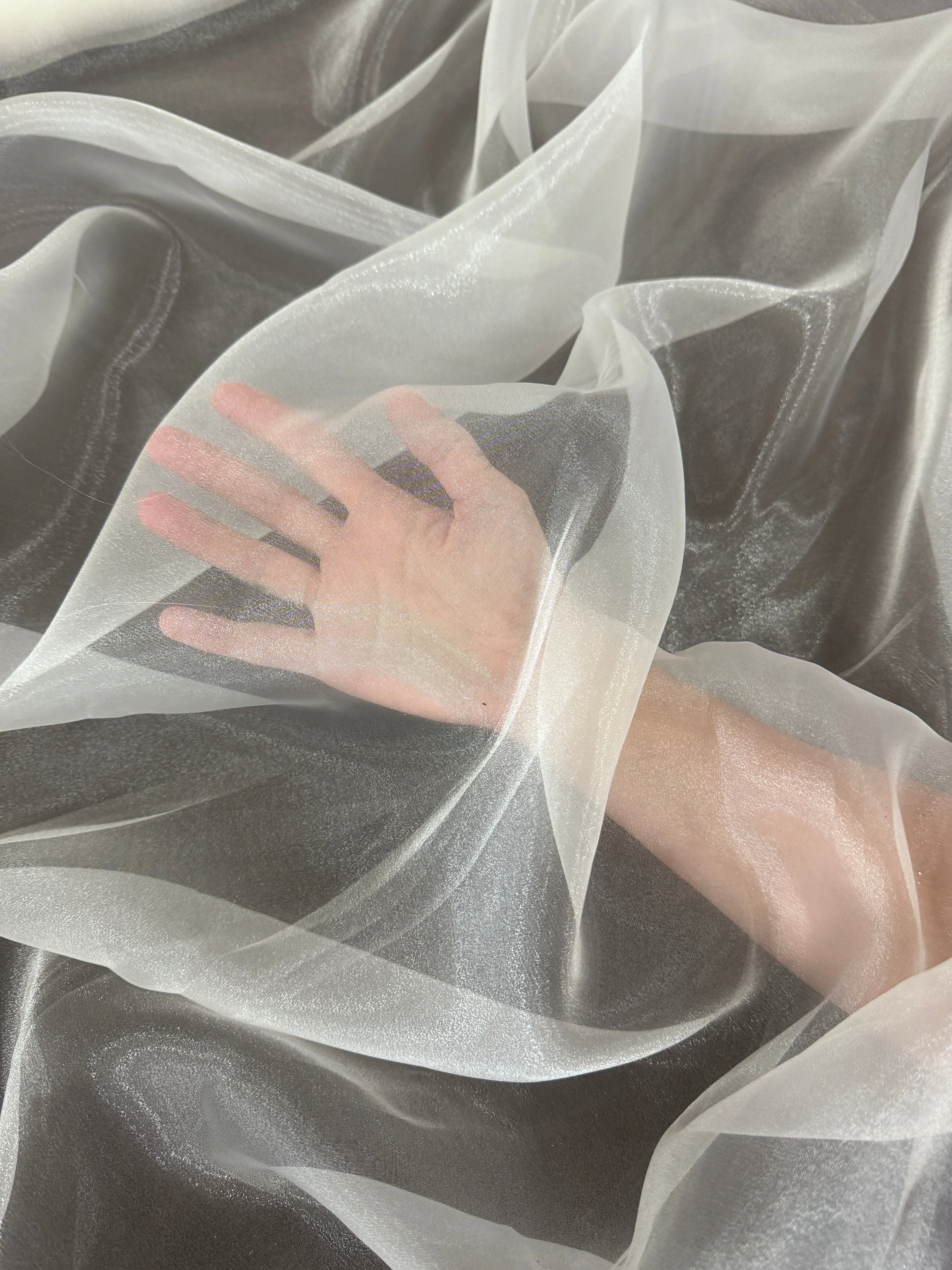 Ivory Crystal Organza - Image 5