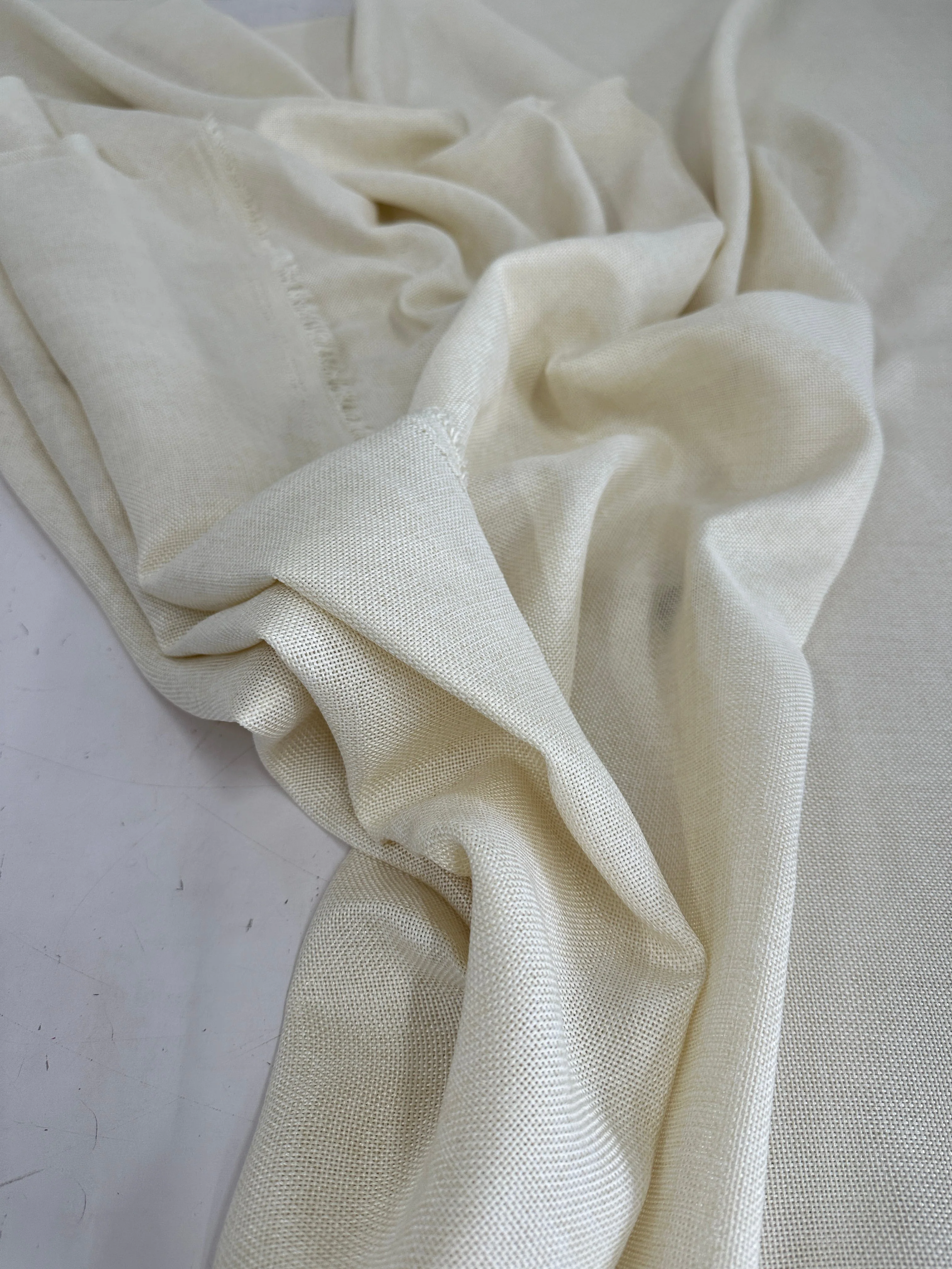 Ivory Faux Linen - Image 2