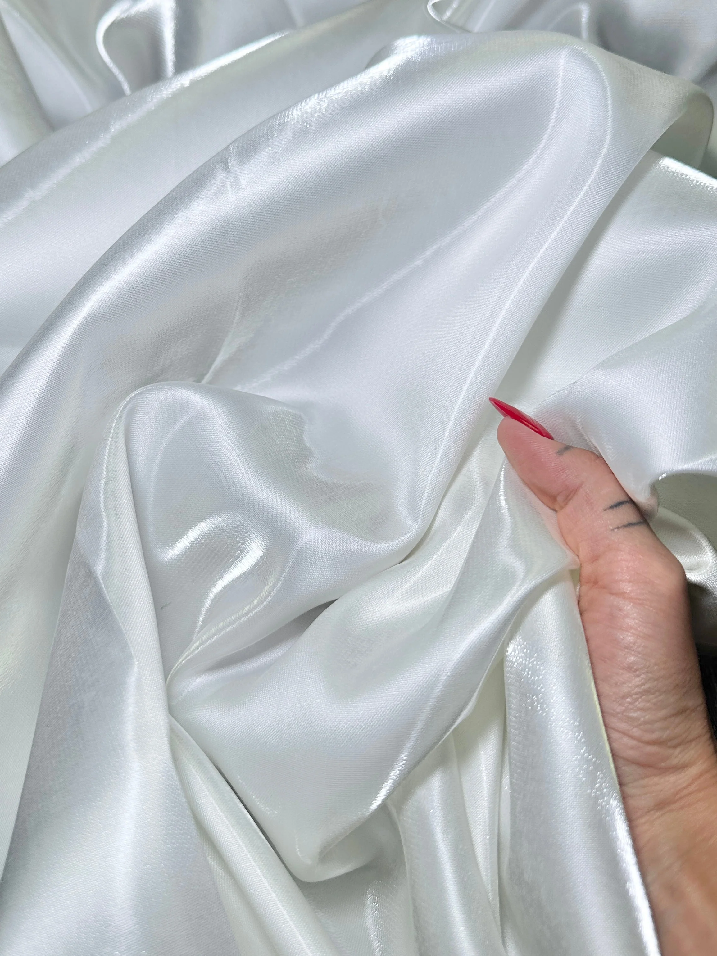 Ivory Liquid Bridal Satin - Image 6