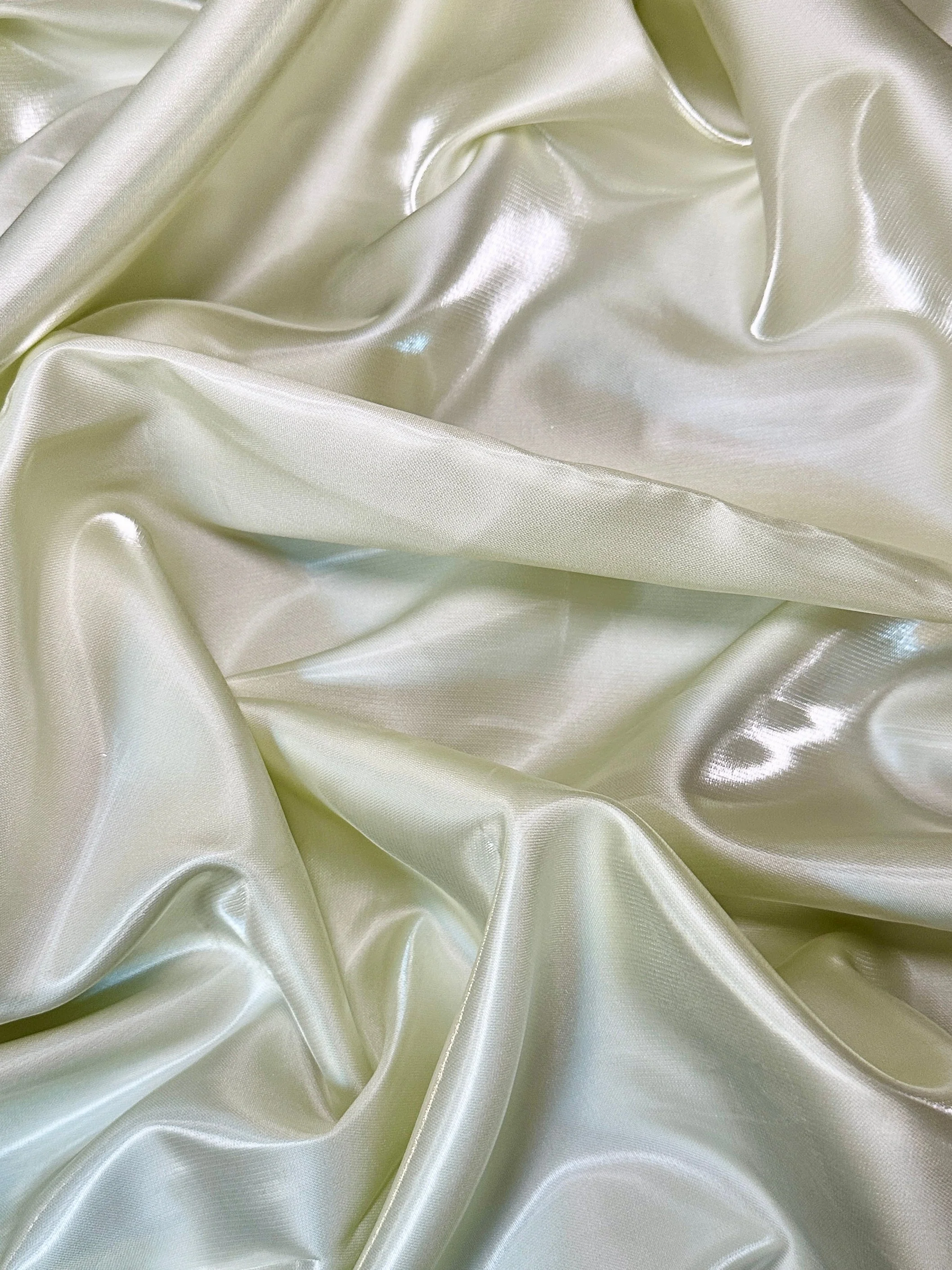 Ivory Pearl Liquid Bridal Satin - Image 4