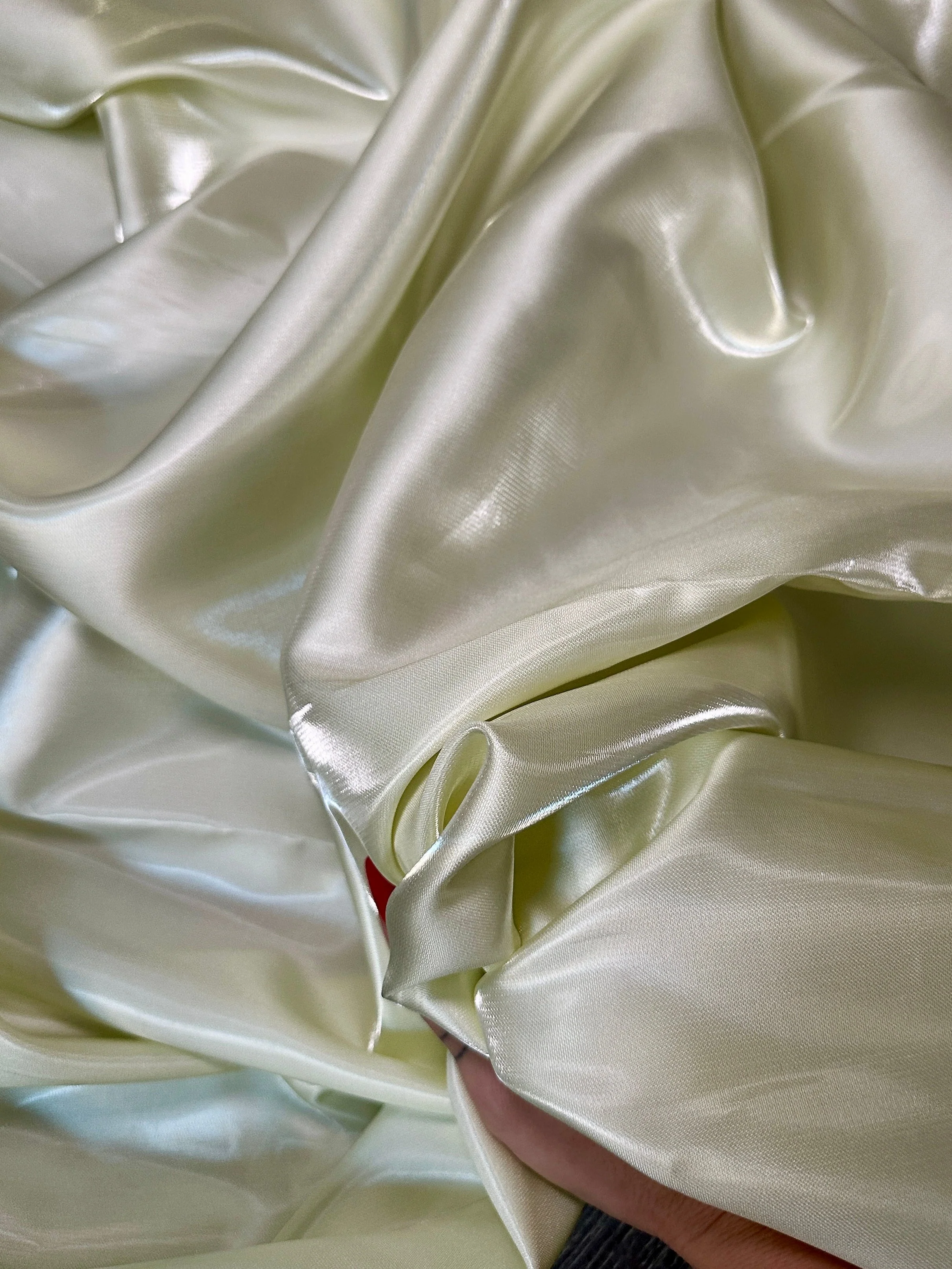 Ivory Pearl Liquid Bridal Satin - Image 6