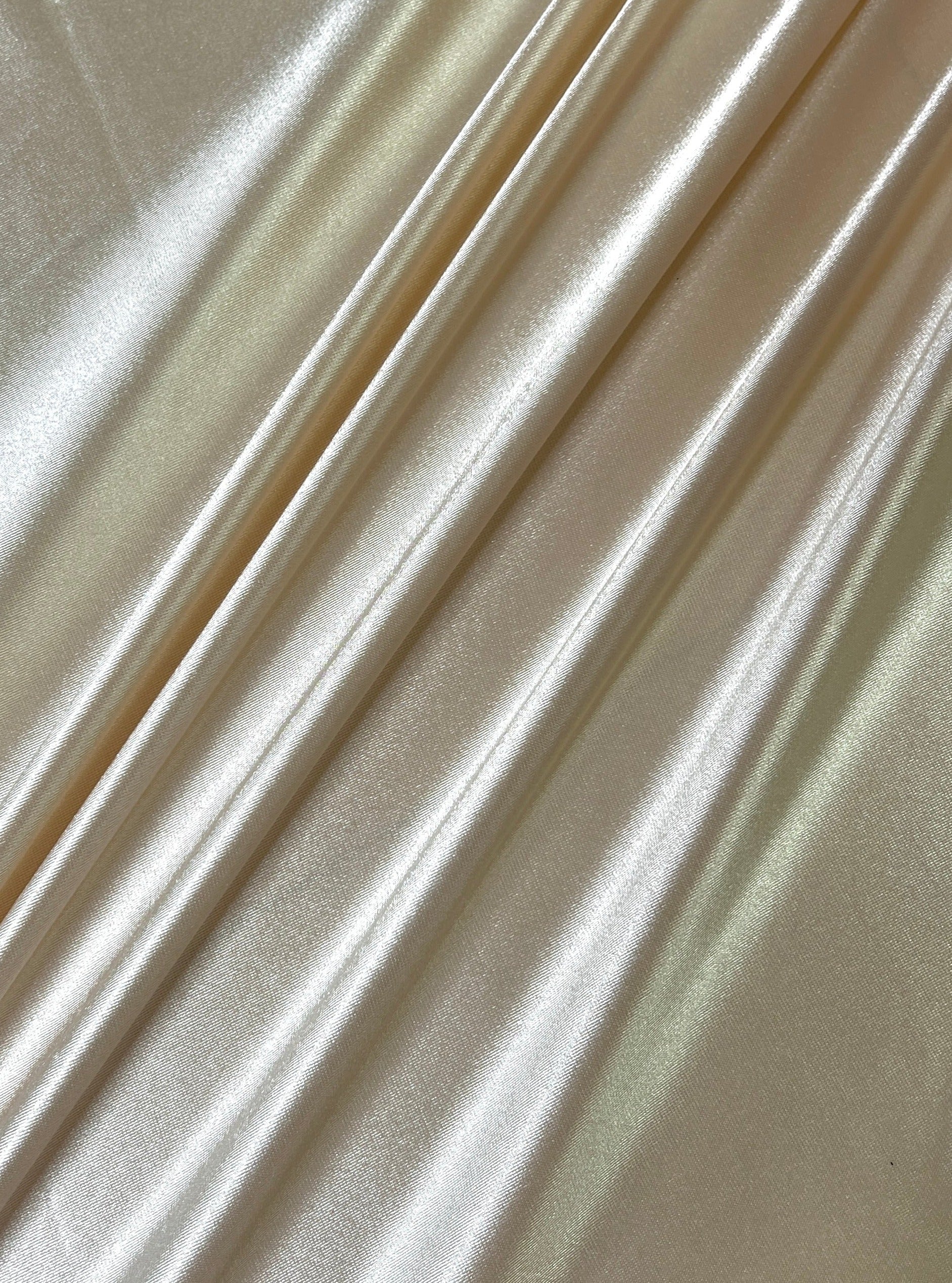 Ivory Shiny Nylon Spandex