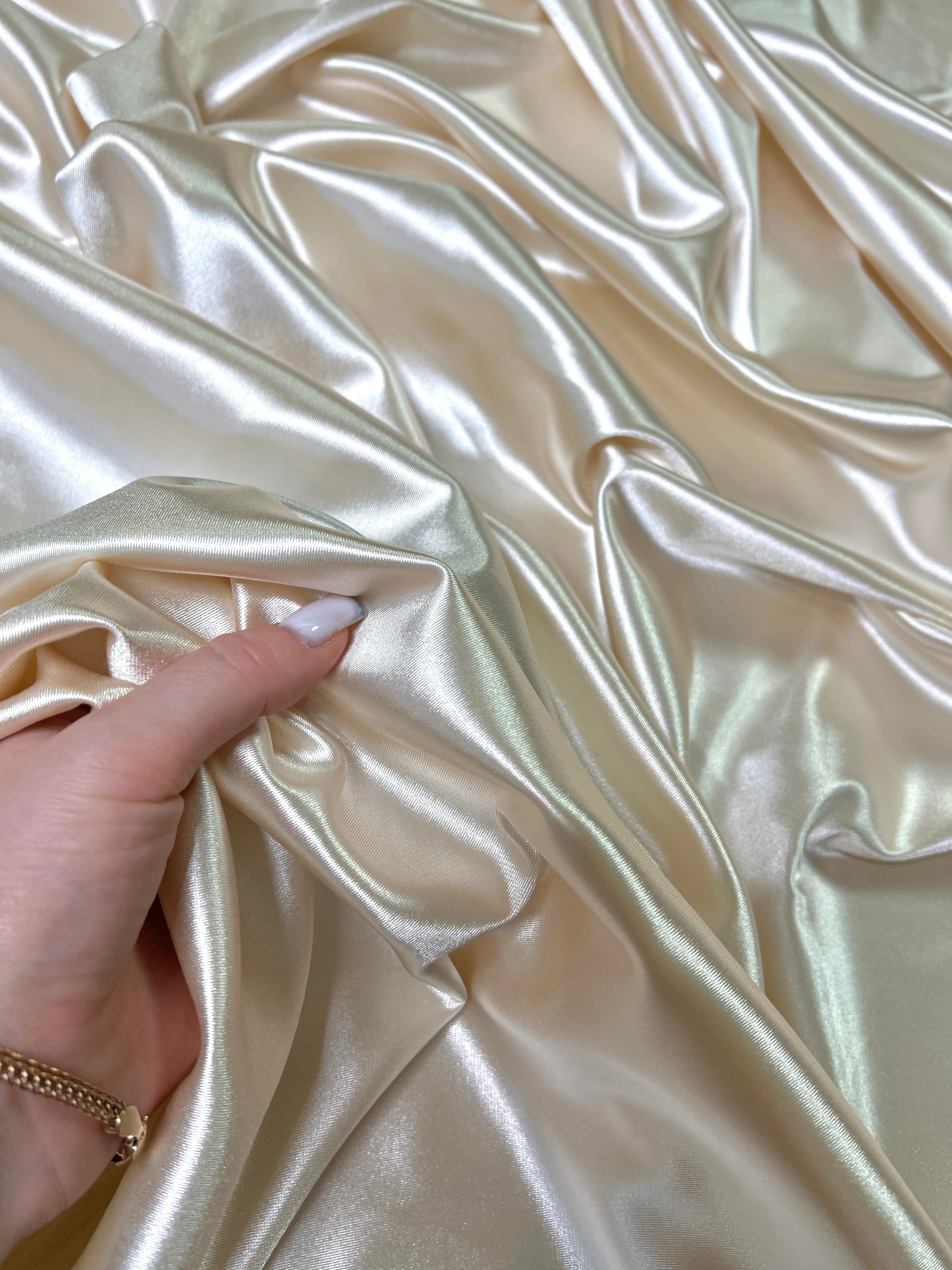 Ivory Shiny Nylon Spandex - Image 9