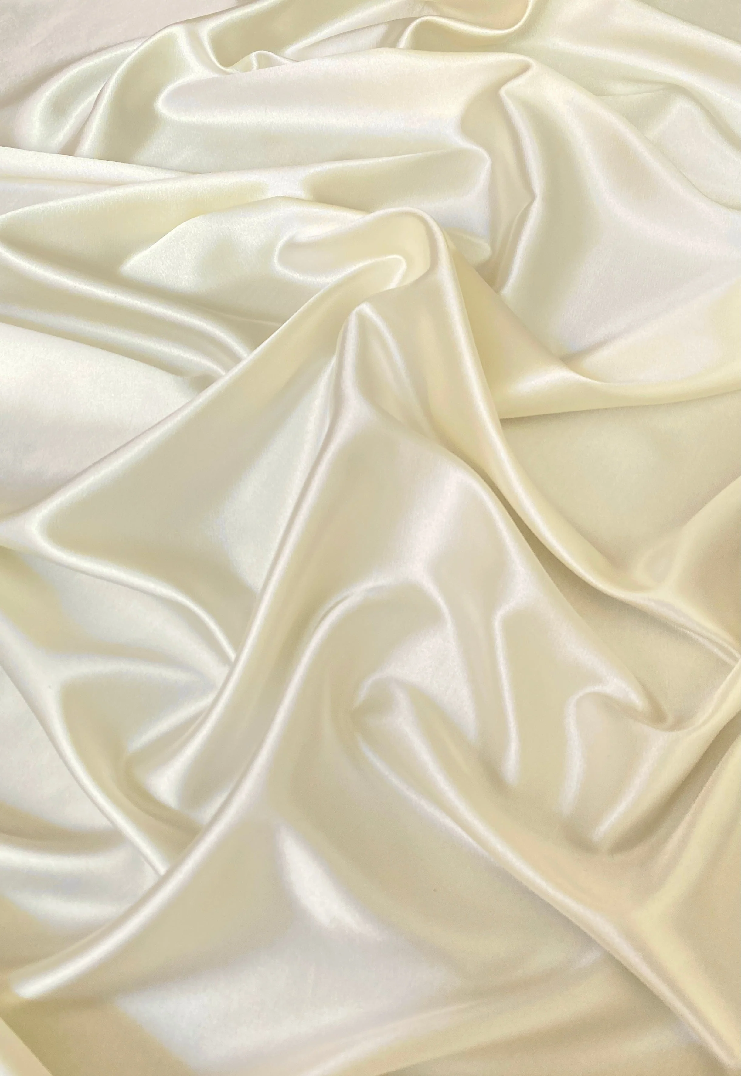 Ivory Silky Stretch Satin - Image 3