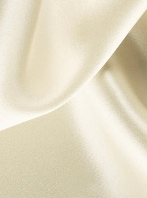 Ivory Silky Stretch Satin - Image 4