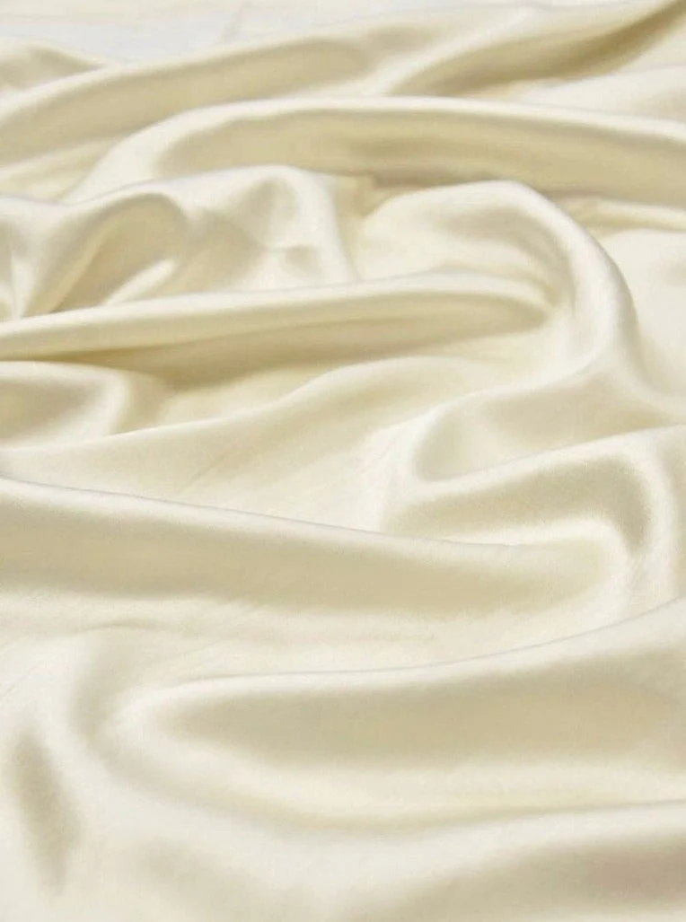 Ivory Silky Stretch Satin - Image 5