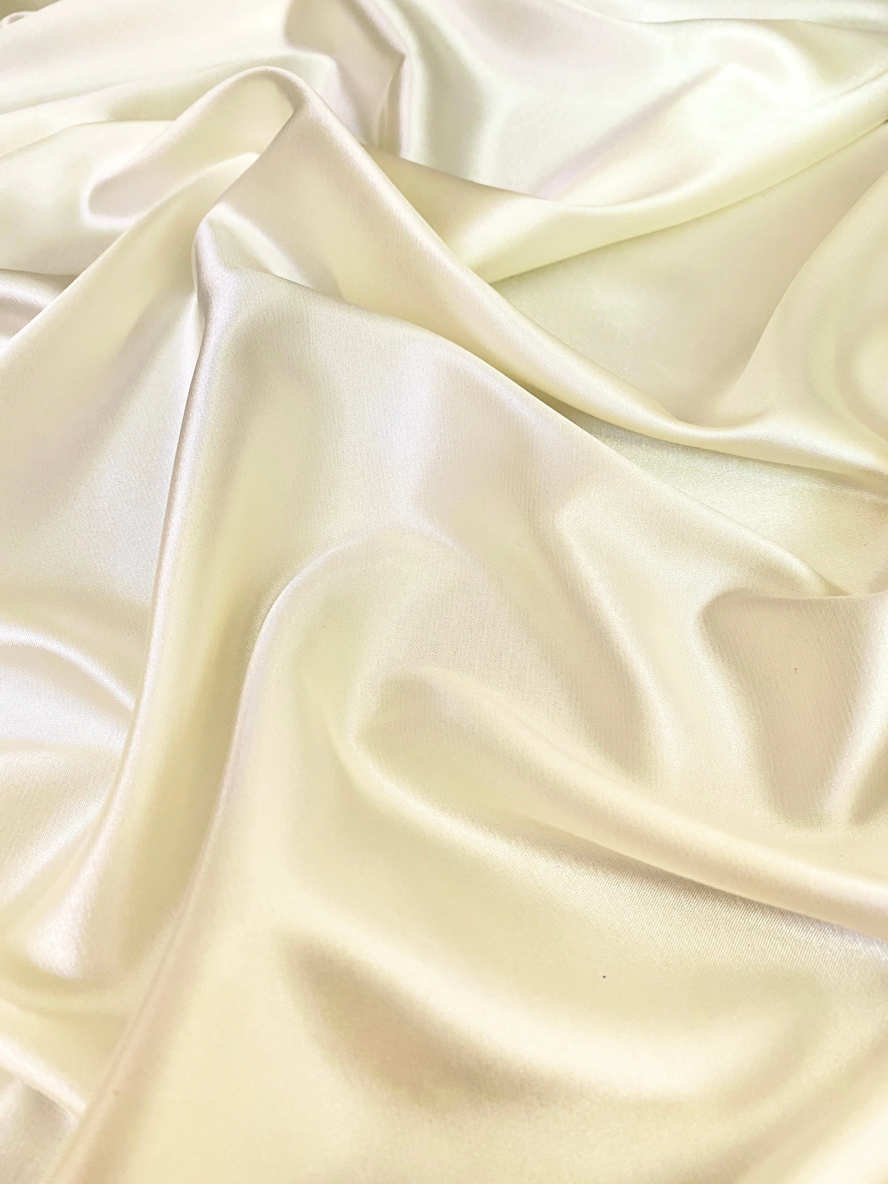 Ivory Silky Stretch Satin - Image 7