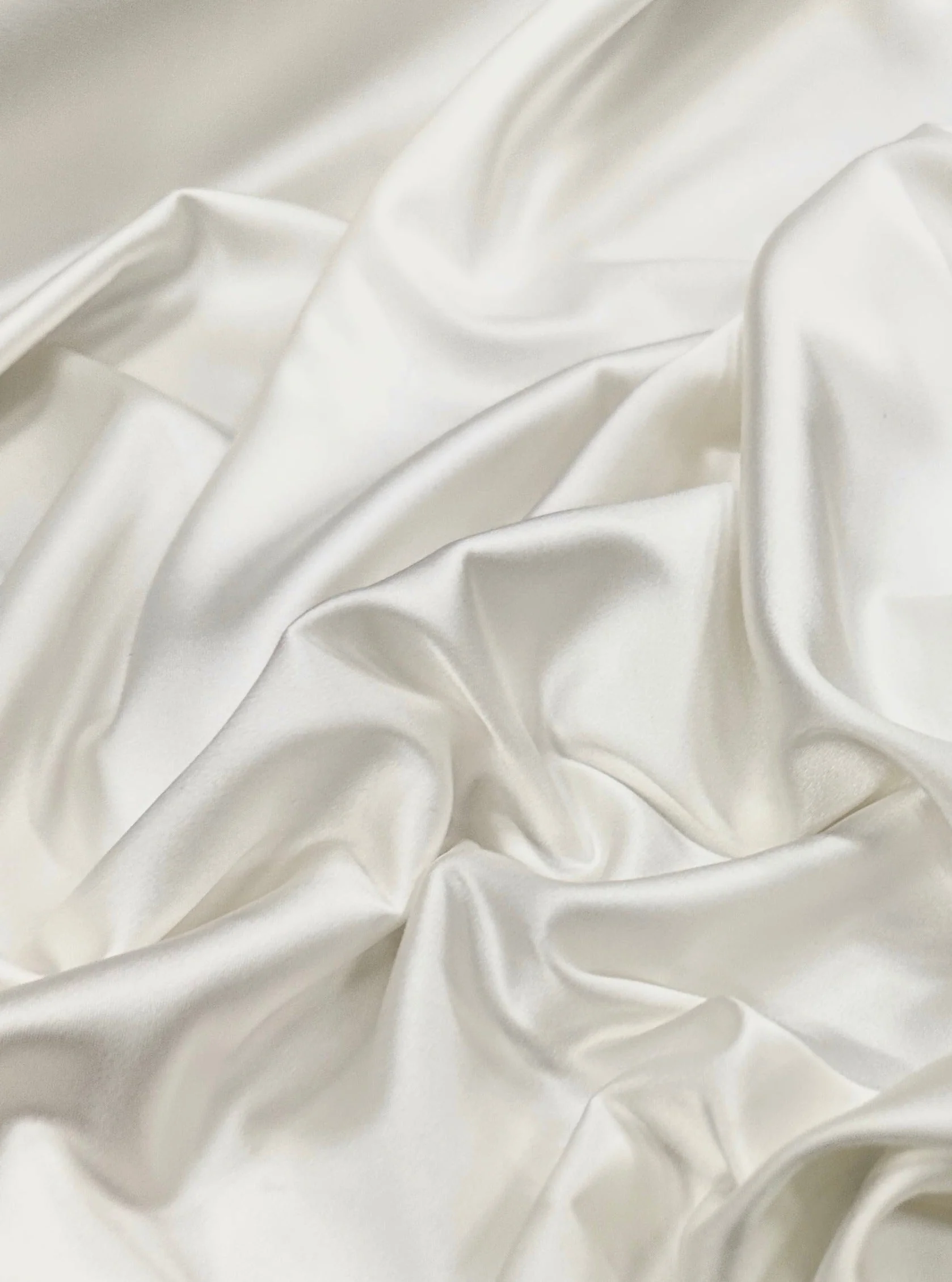 Ivory Stretch Crepe Back Satin - Image 5