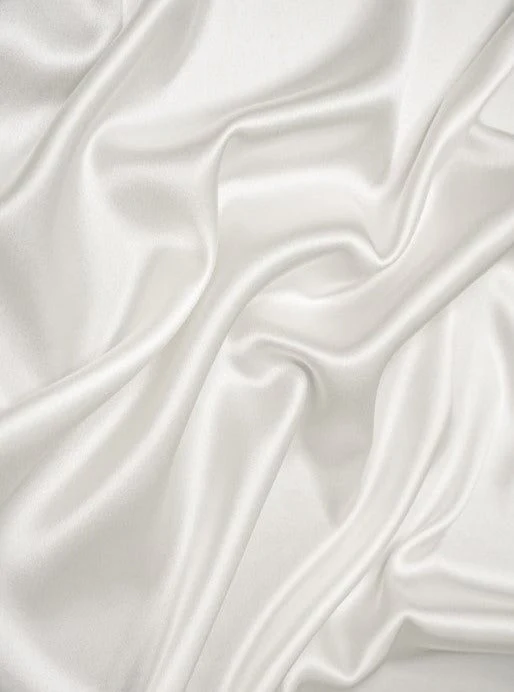 Ivory Stretch Crepe Back Satin - Image 4
