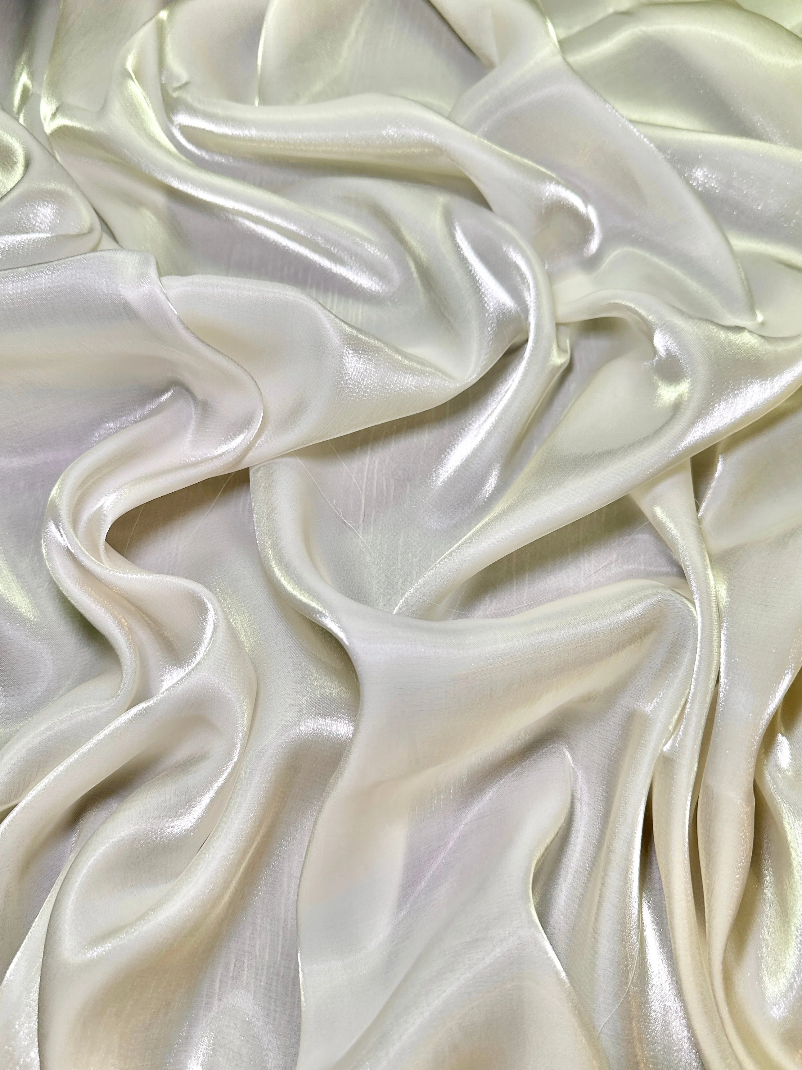 Ivory Water Liquid Shimmery Chiffon - Image 2