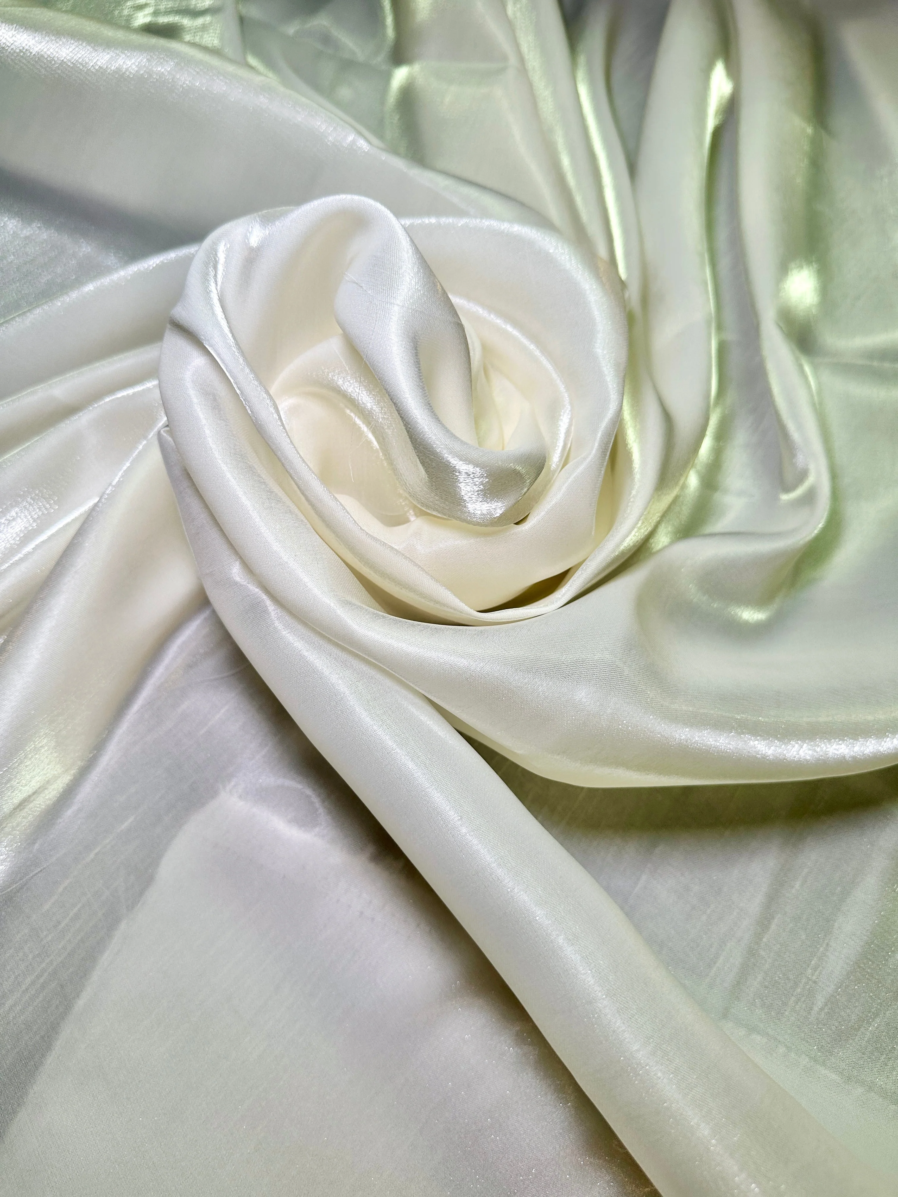 Ivory Water Liquid Shimmery Chiffon - Image 3