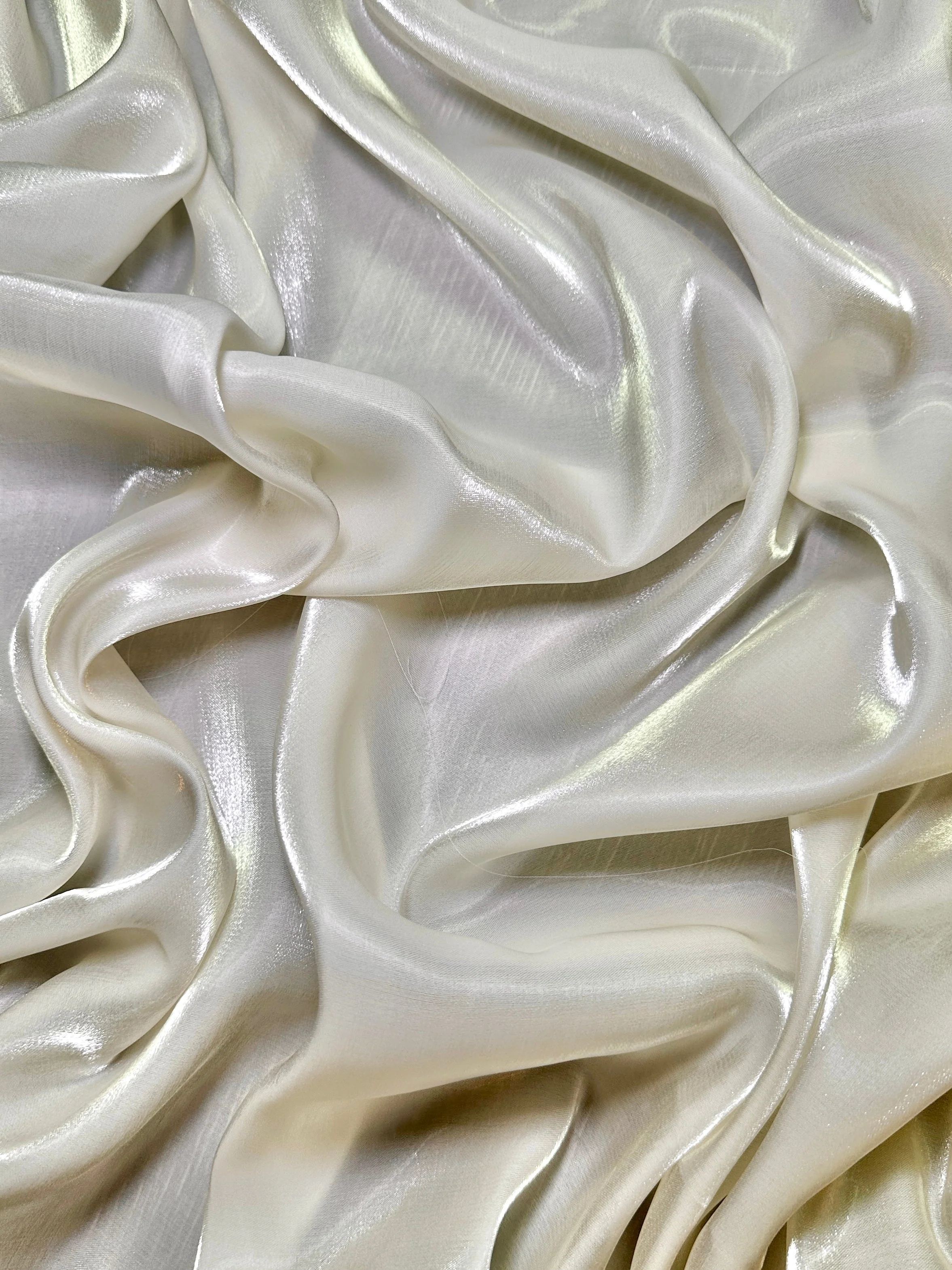 Ivory Water Liquid Shimmery Chiffon - Image 4