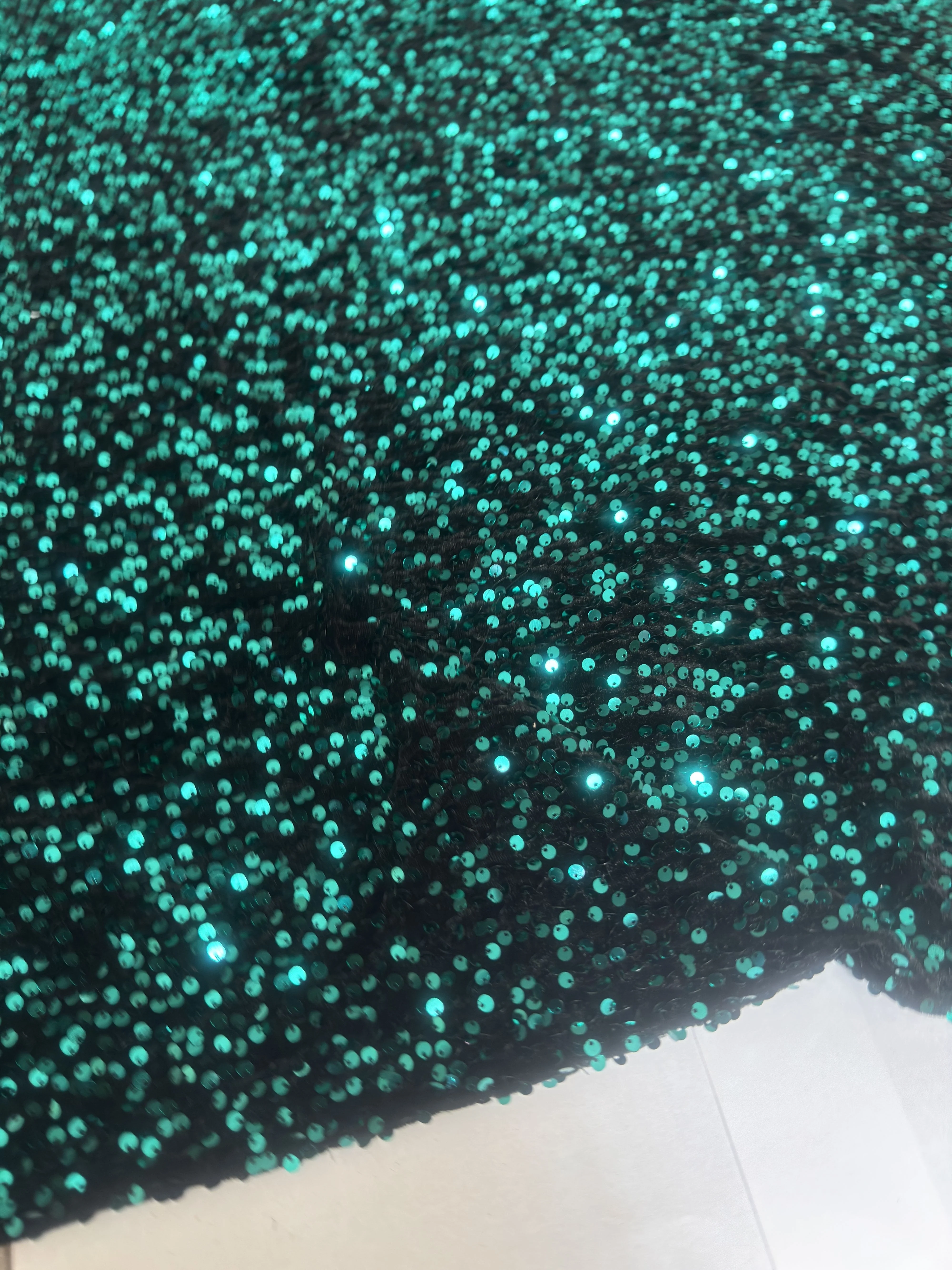 Jade Green Sequins Velvet - Image 2