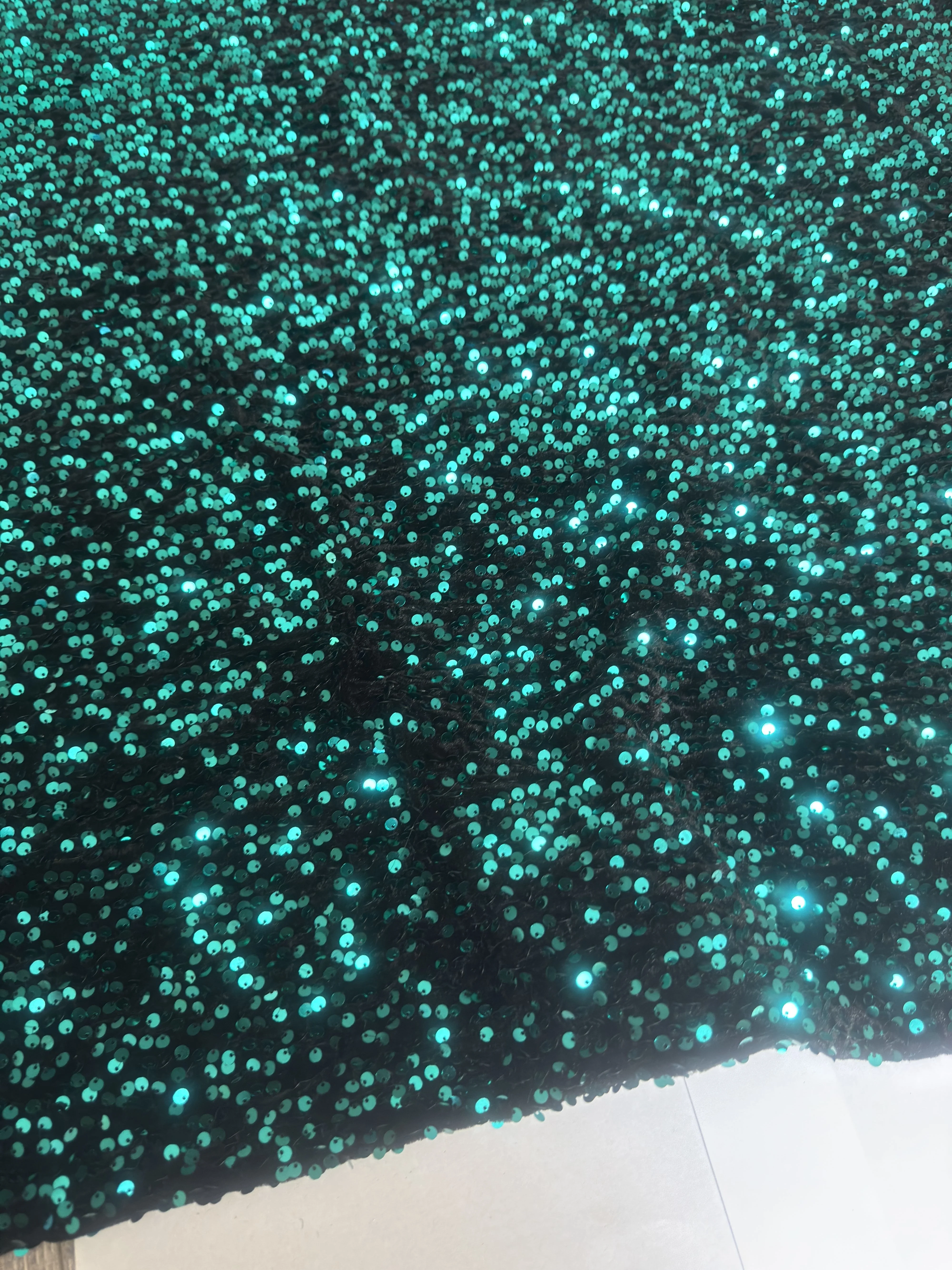 Jade Green Sequins Velvet - Image 3