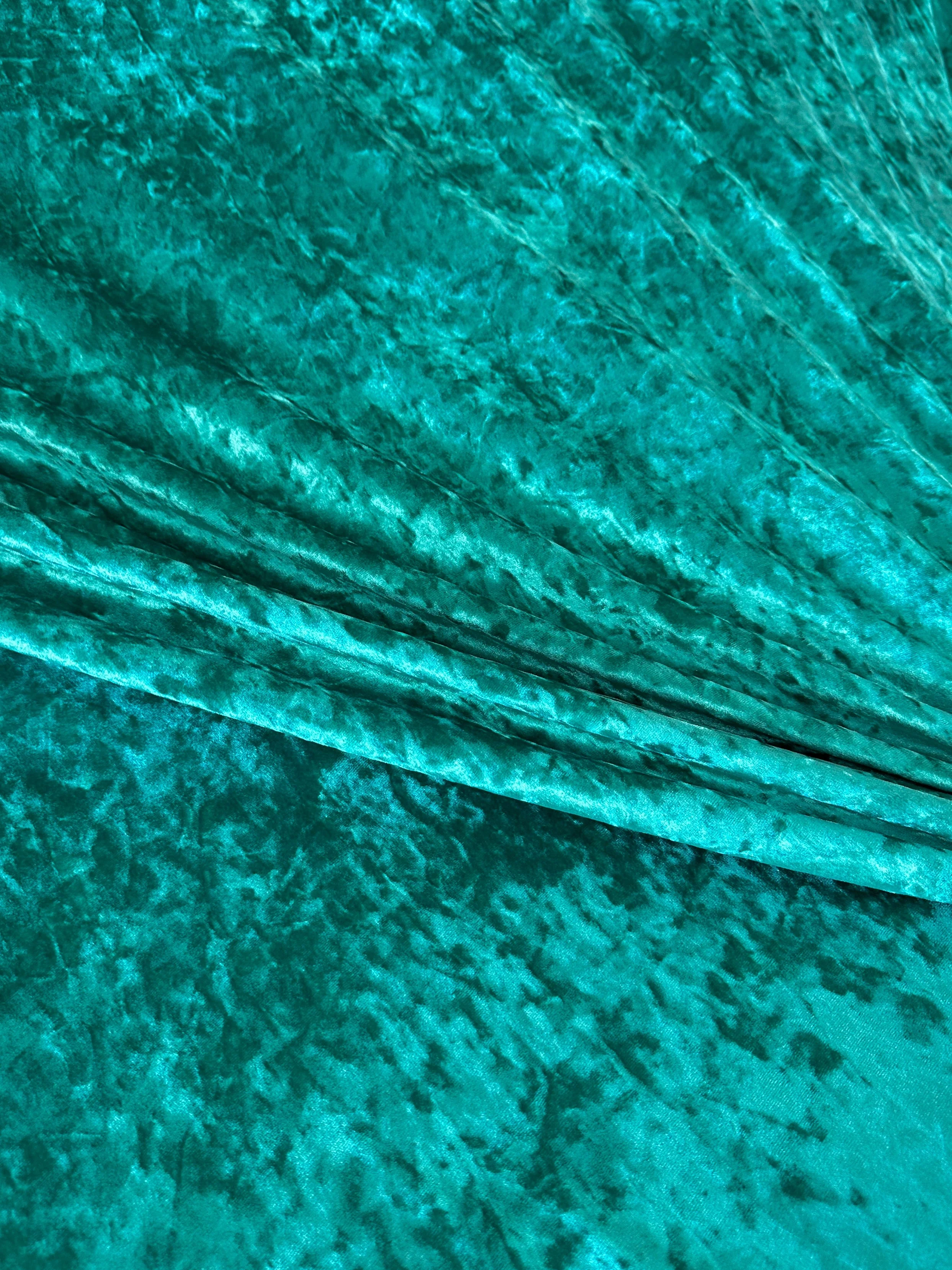 Jade Stretch Crushed Velvet - Image 3