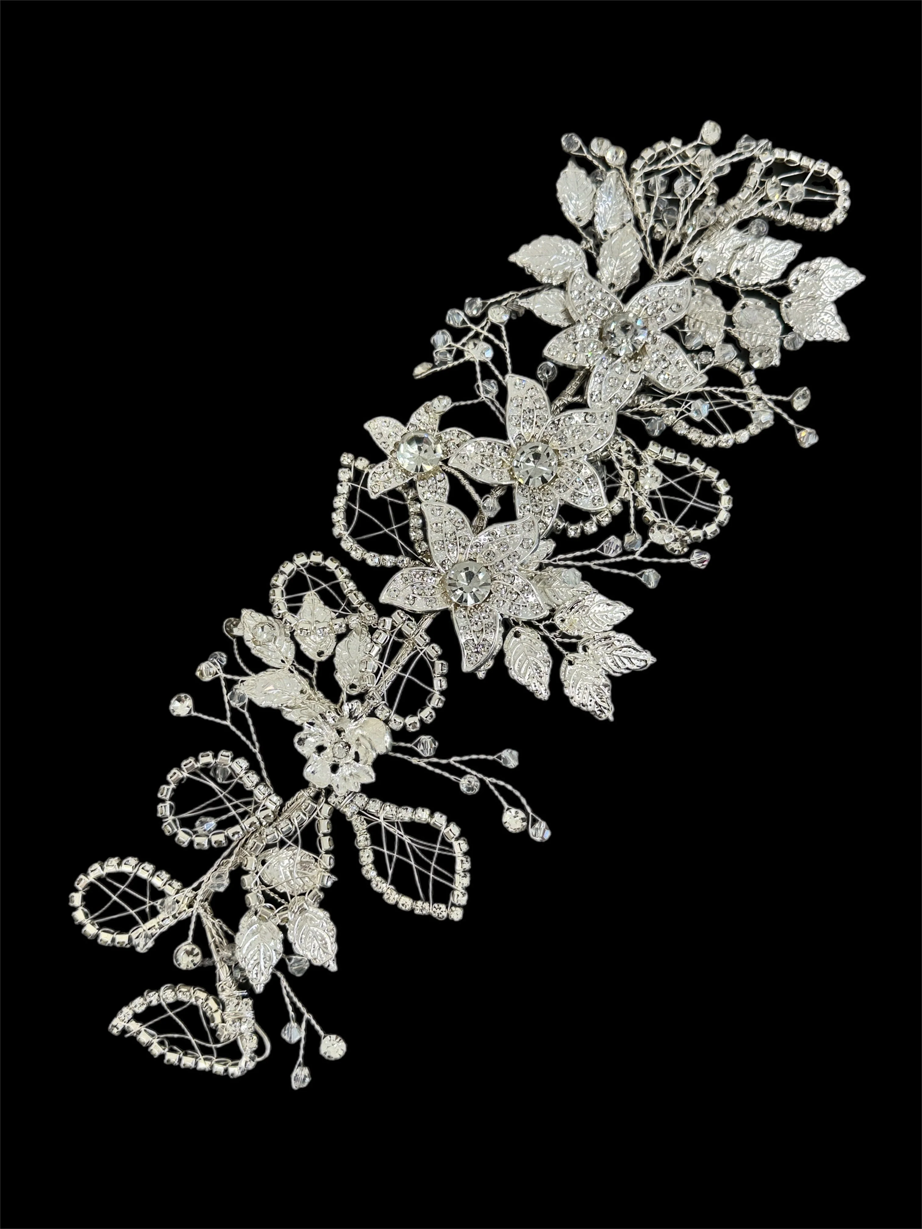 Katy Silver Rhinestone Applique