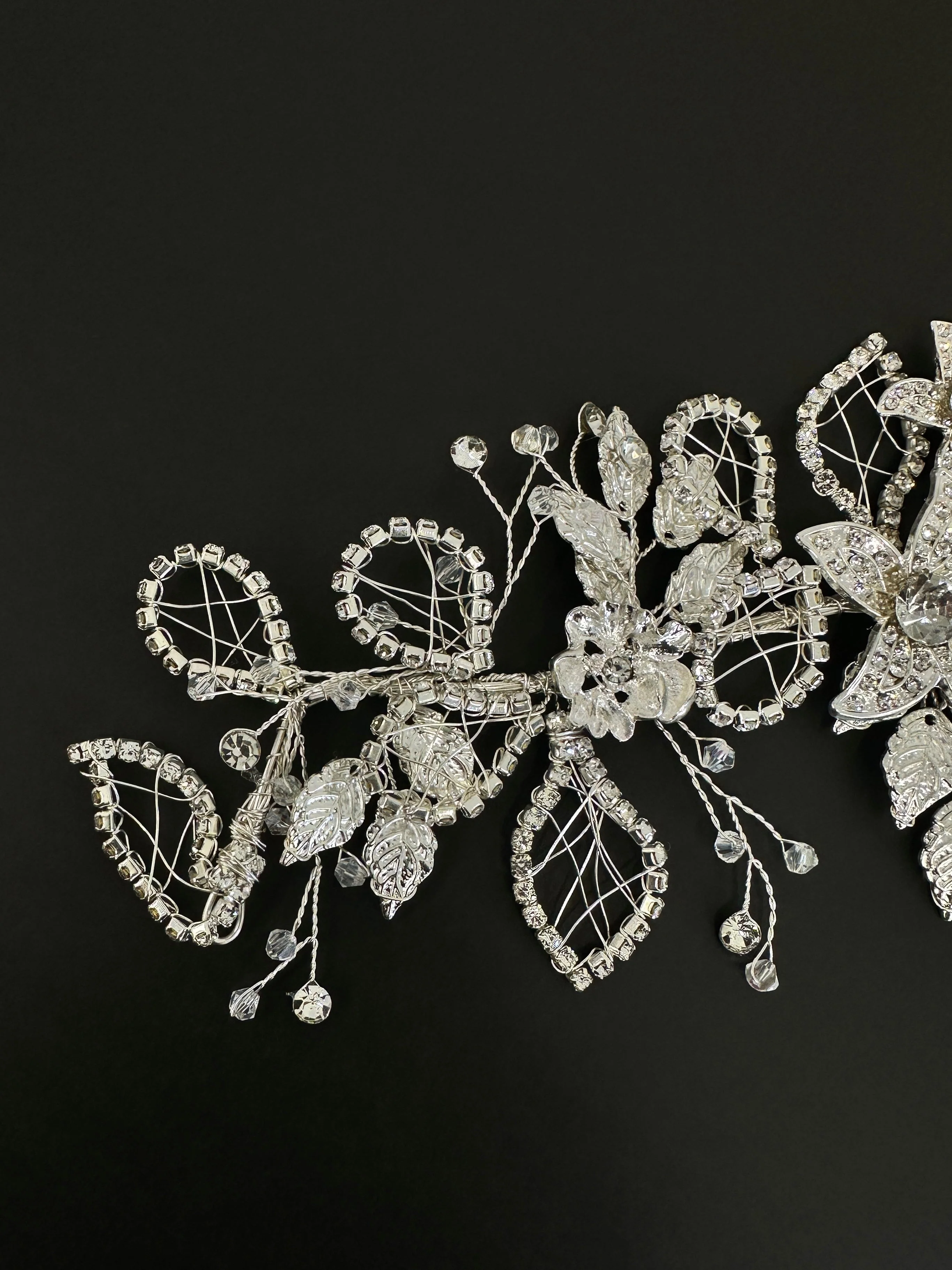 Katy Silver Rhinestone Applique - Image 5