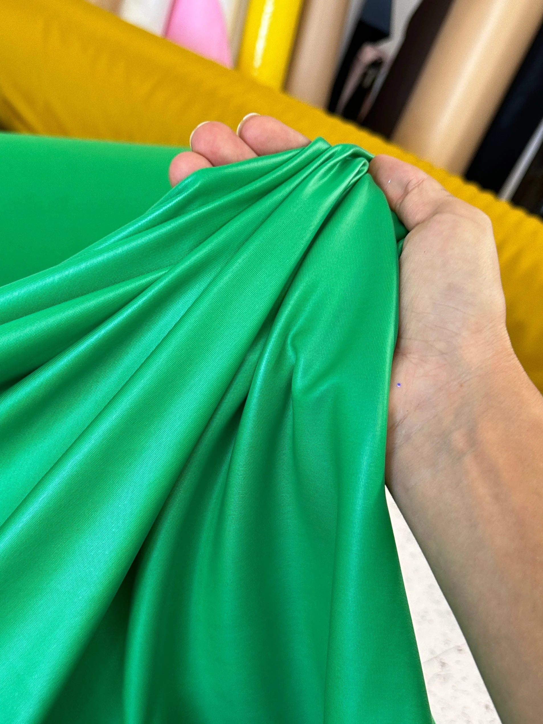 Kelly Green 4 Way Stretch Faux Leather - Image 4
