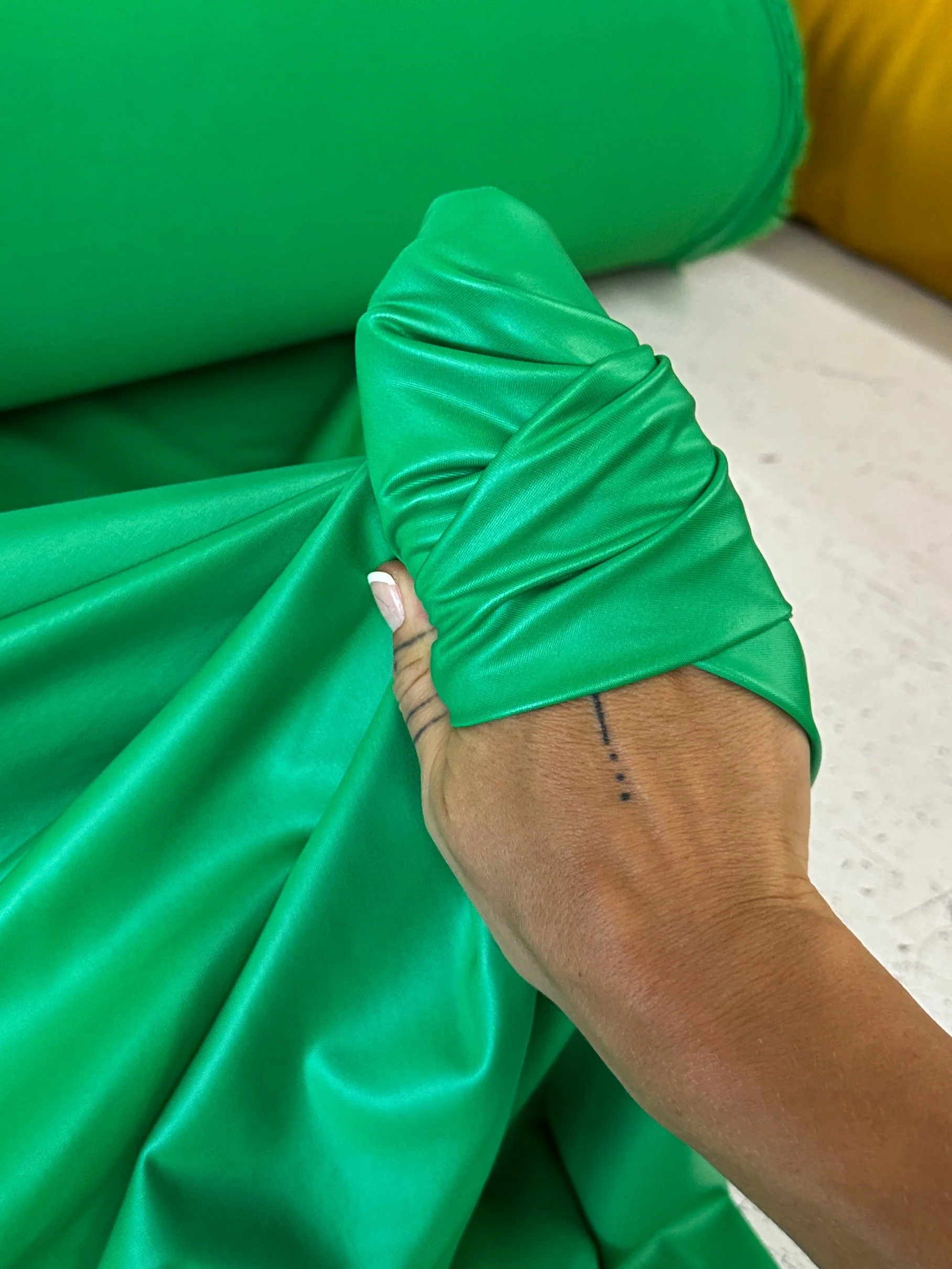Kelly Green 4 Way Stretch Faux Leather - Image 6