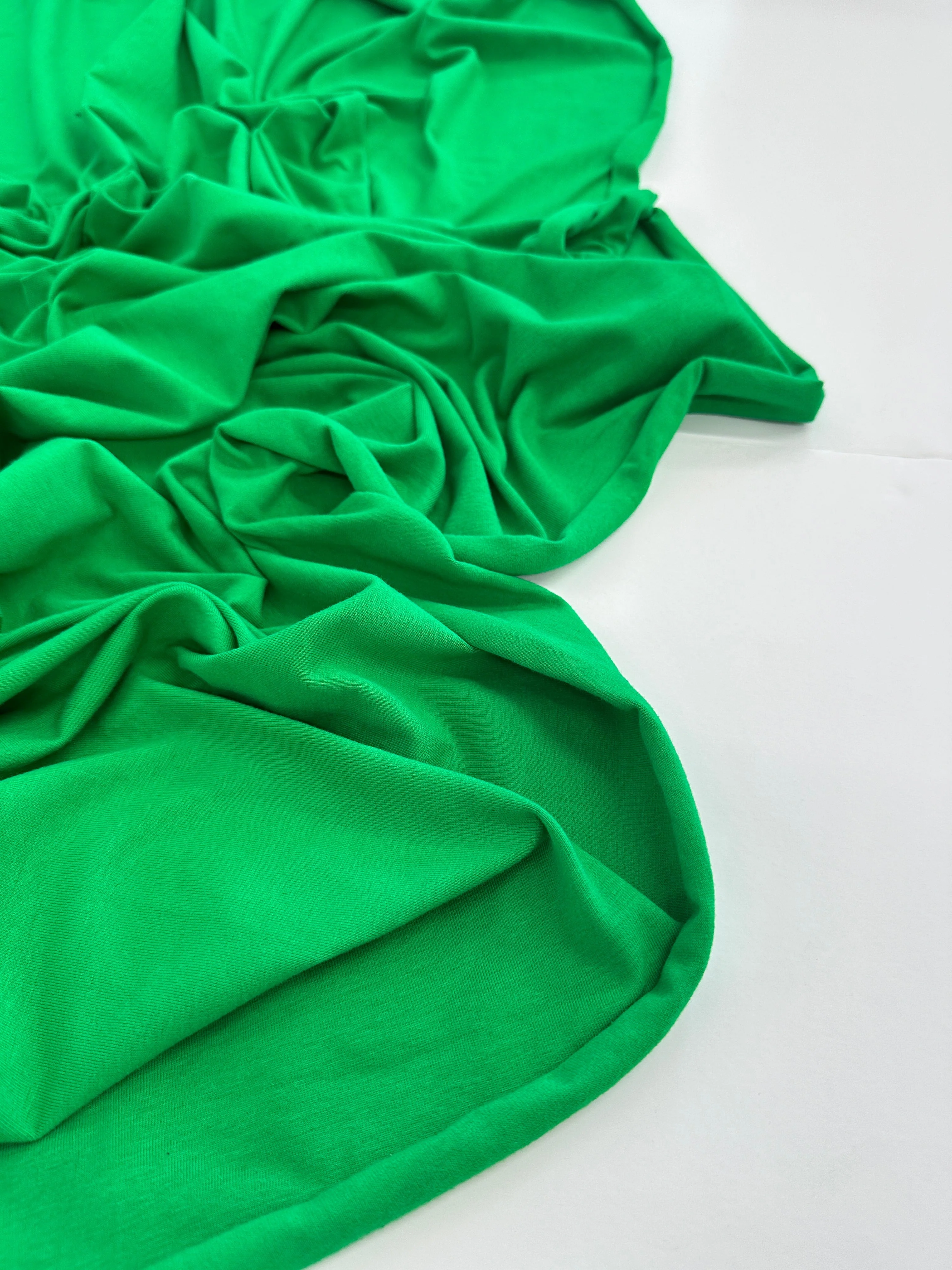 Kelly Green Cotton Jersey Knit - Image 7