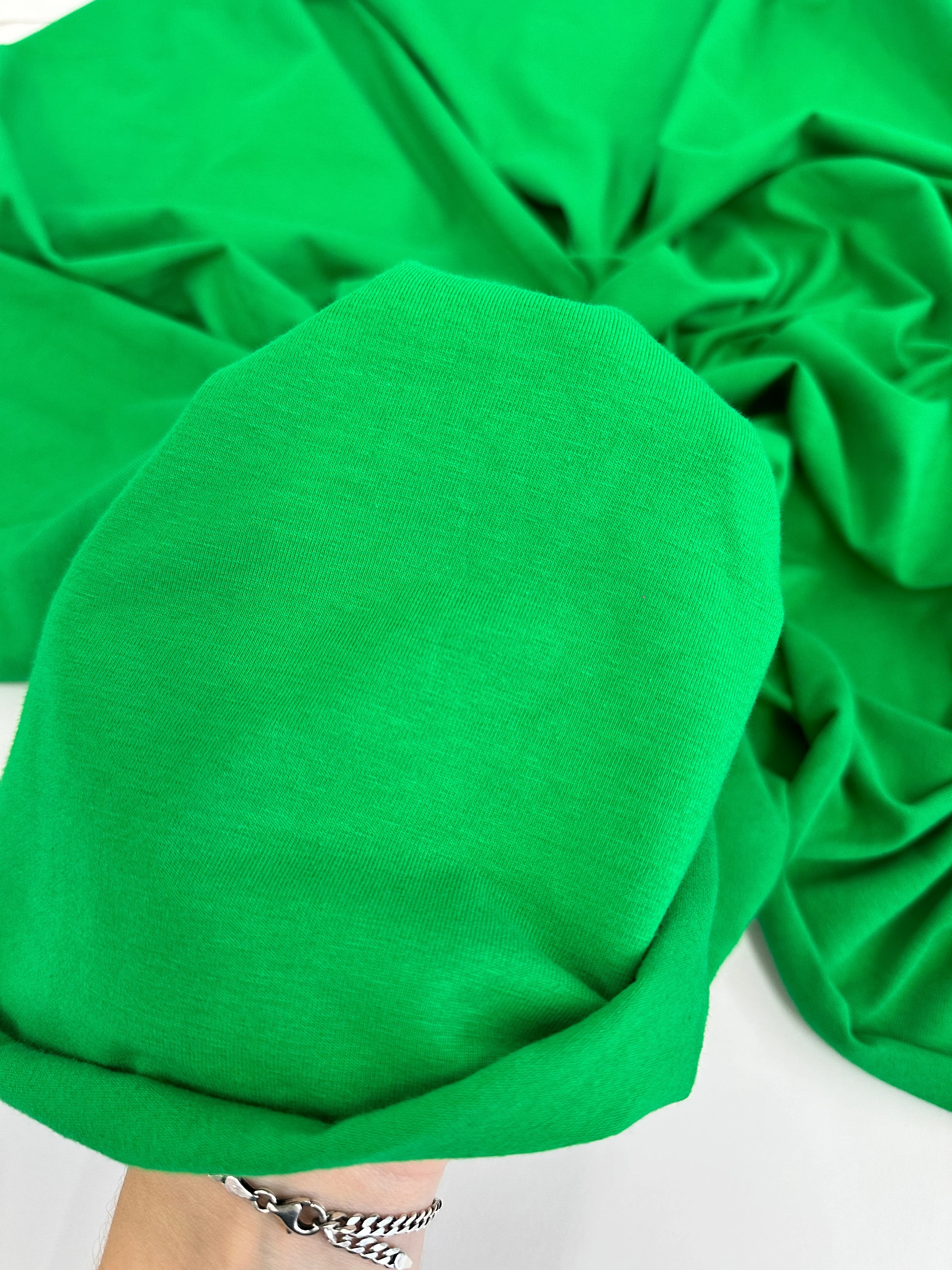 Kelly Green Cotton Jersey Knit - Image 9