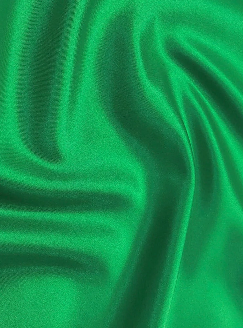 Kelly Green Duchesse Satin