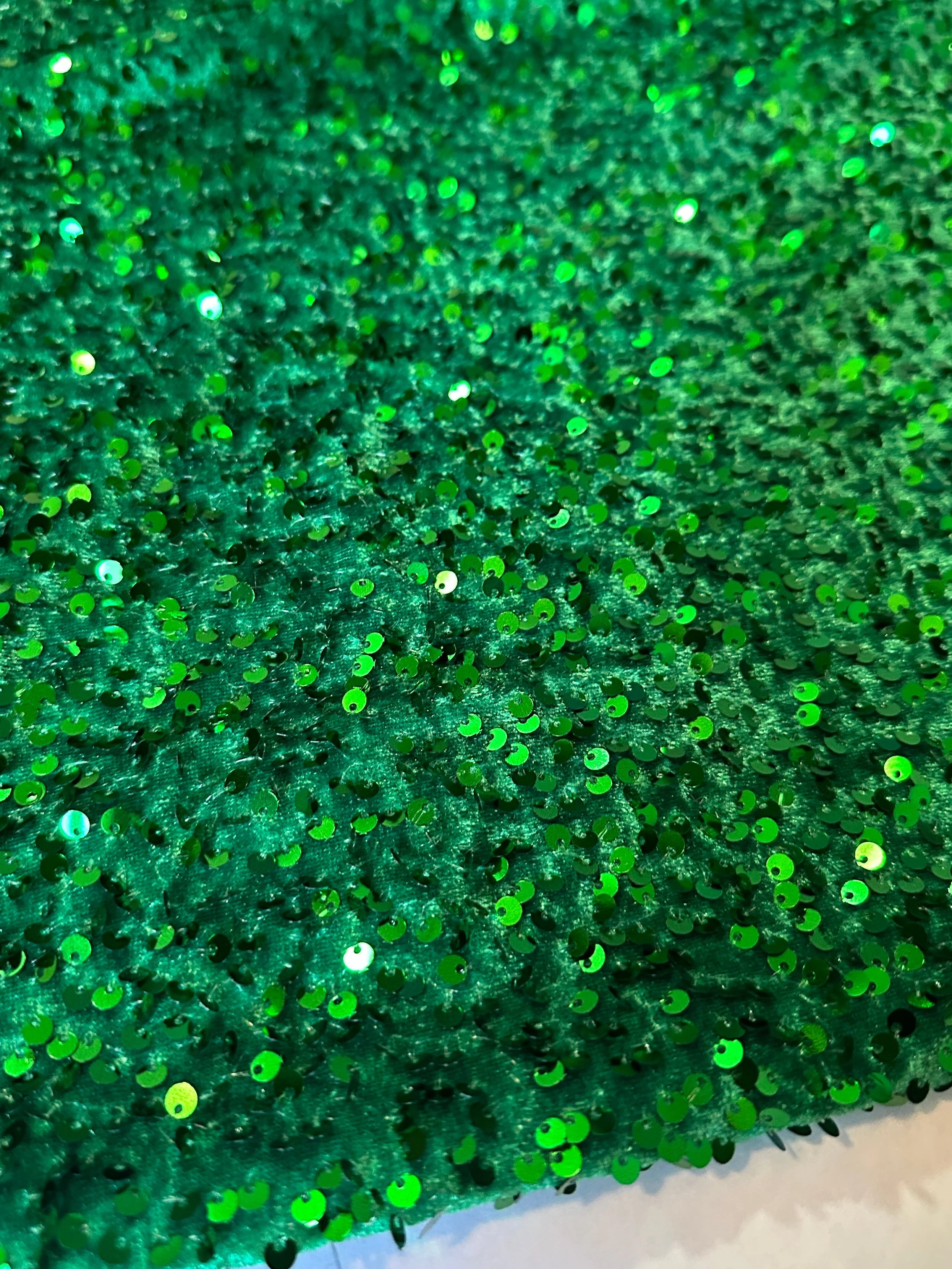Kelly Green Sequins Velvet - Image 2