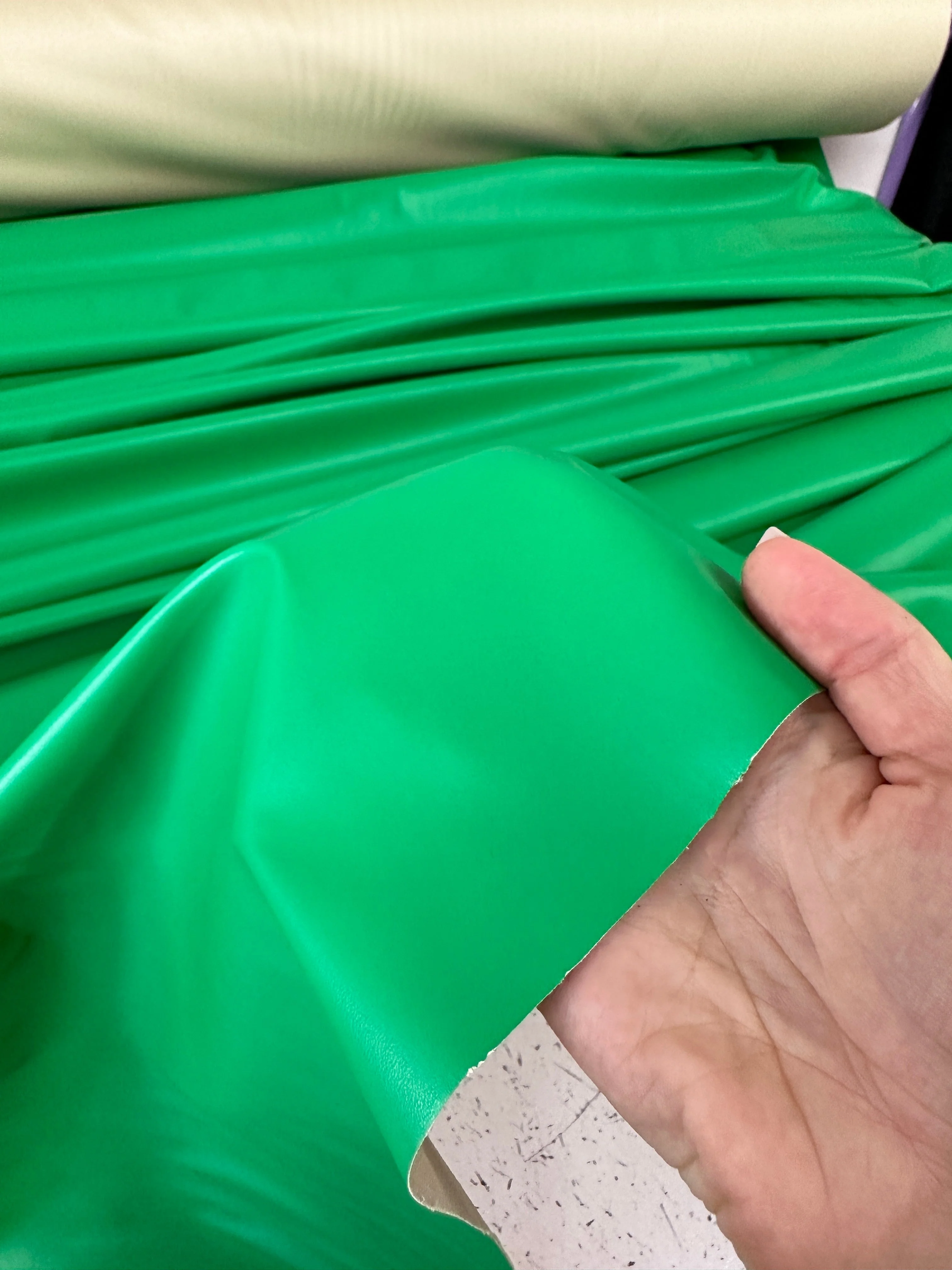 Kelly Green Stretch Faux Leather - Image 5