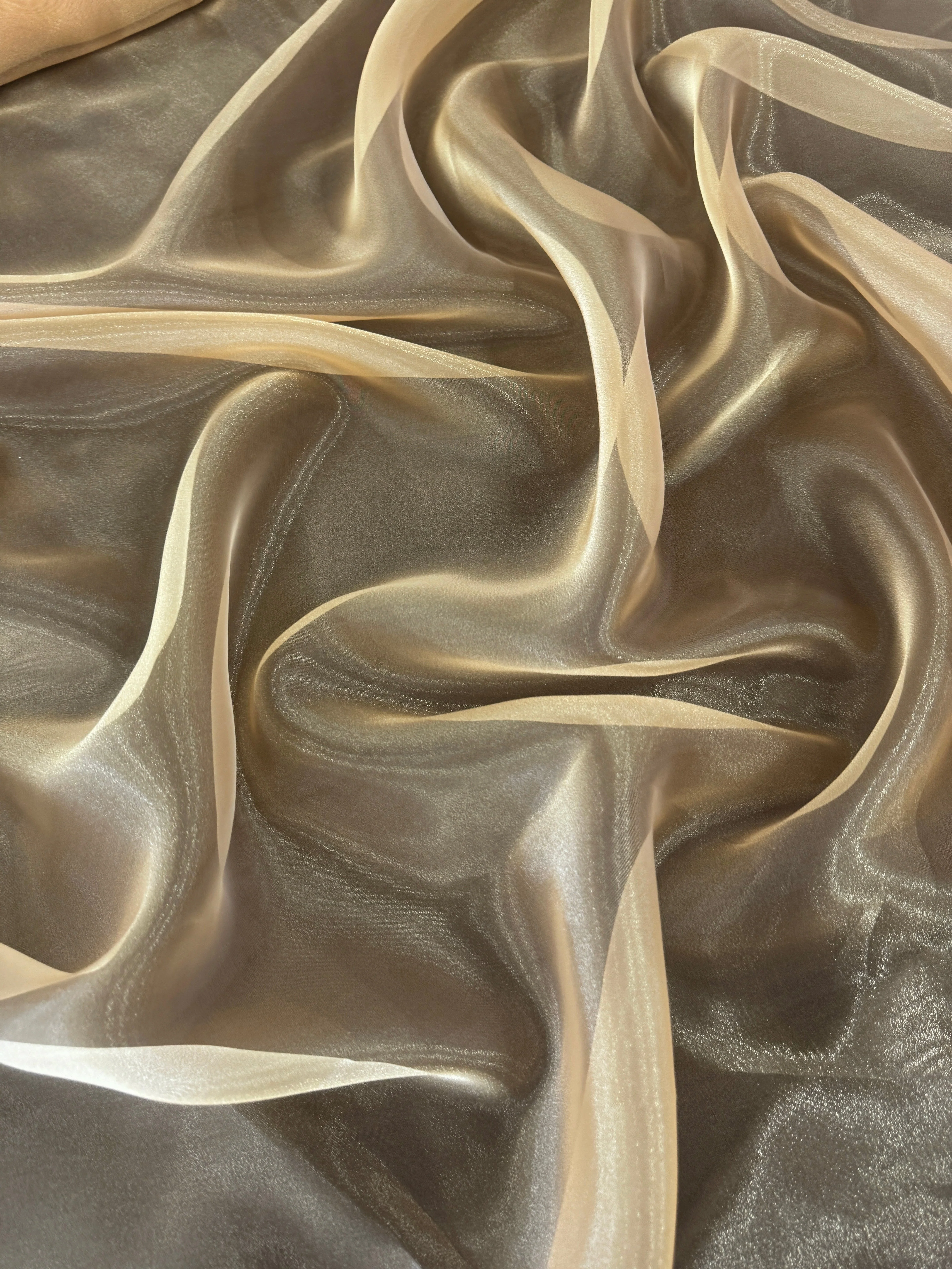 Khaki Crystal Organza - Image 2