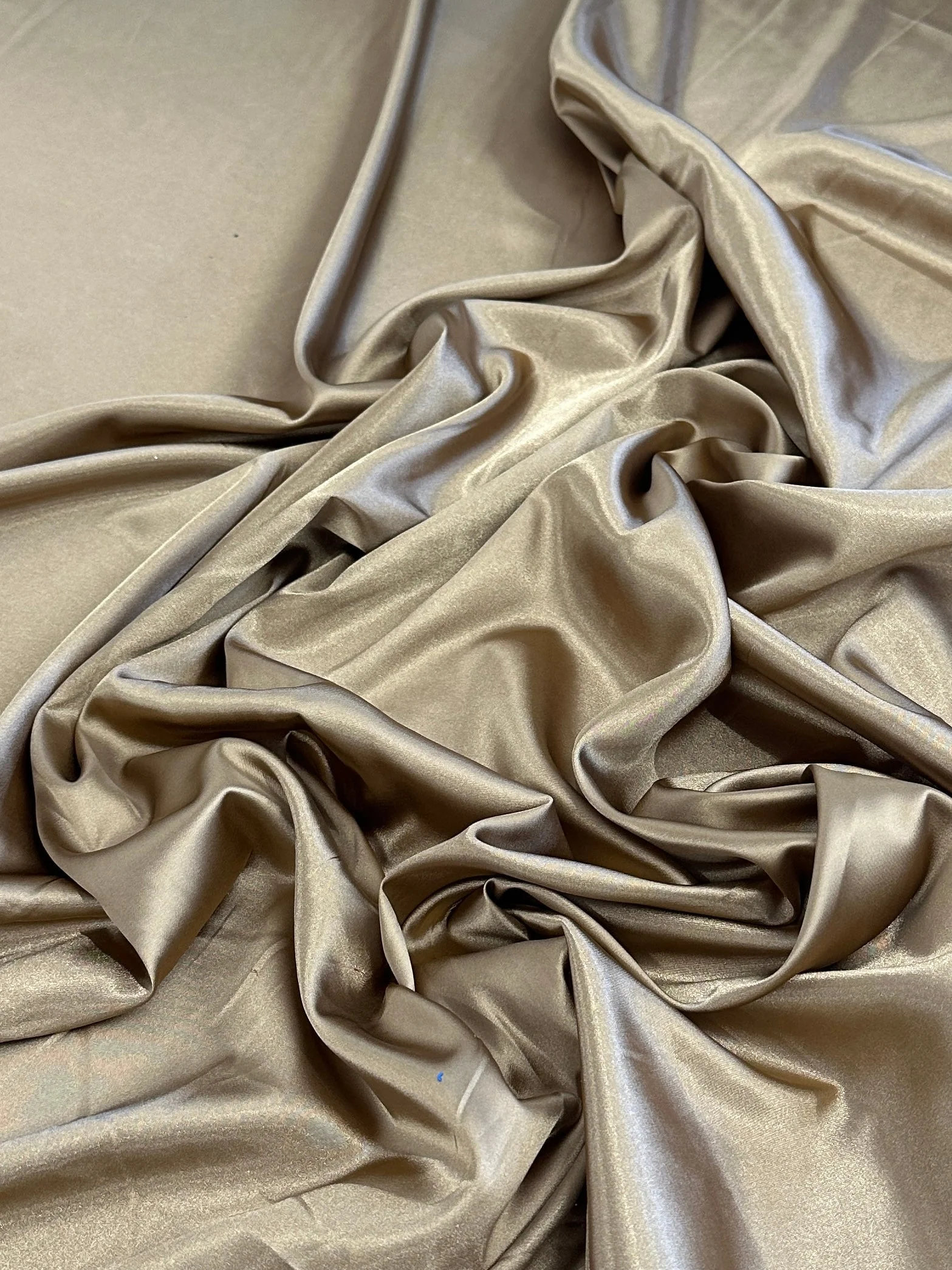 Khaki-Gold Luxury Silky Stretch Satin - Image 5