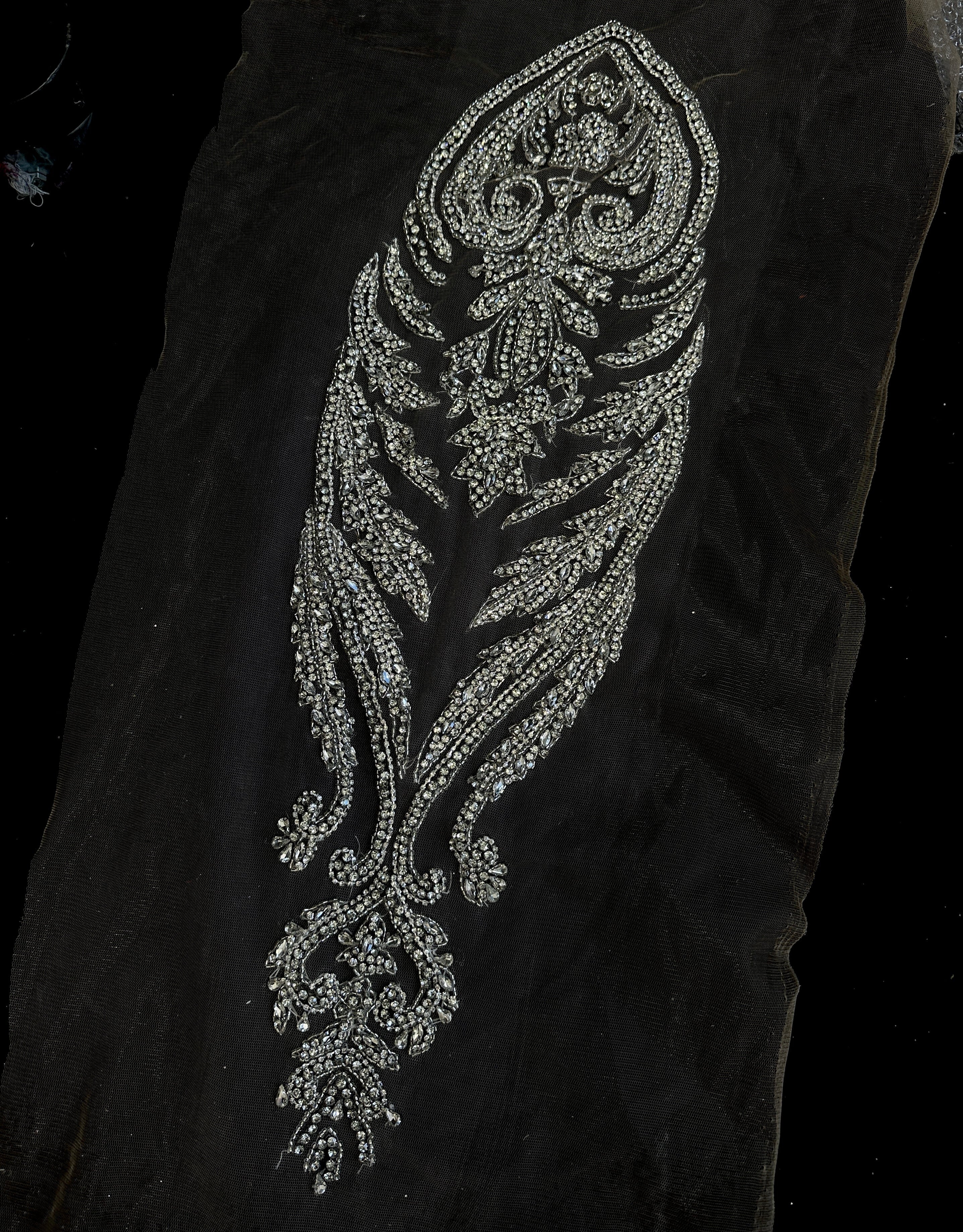 Laura Rhinestones Long Slevee Bodice Applique - Image 10