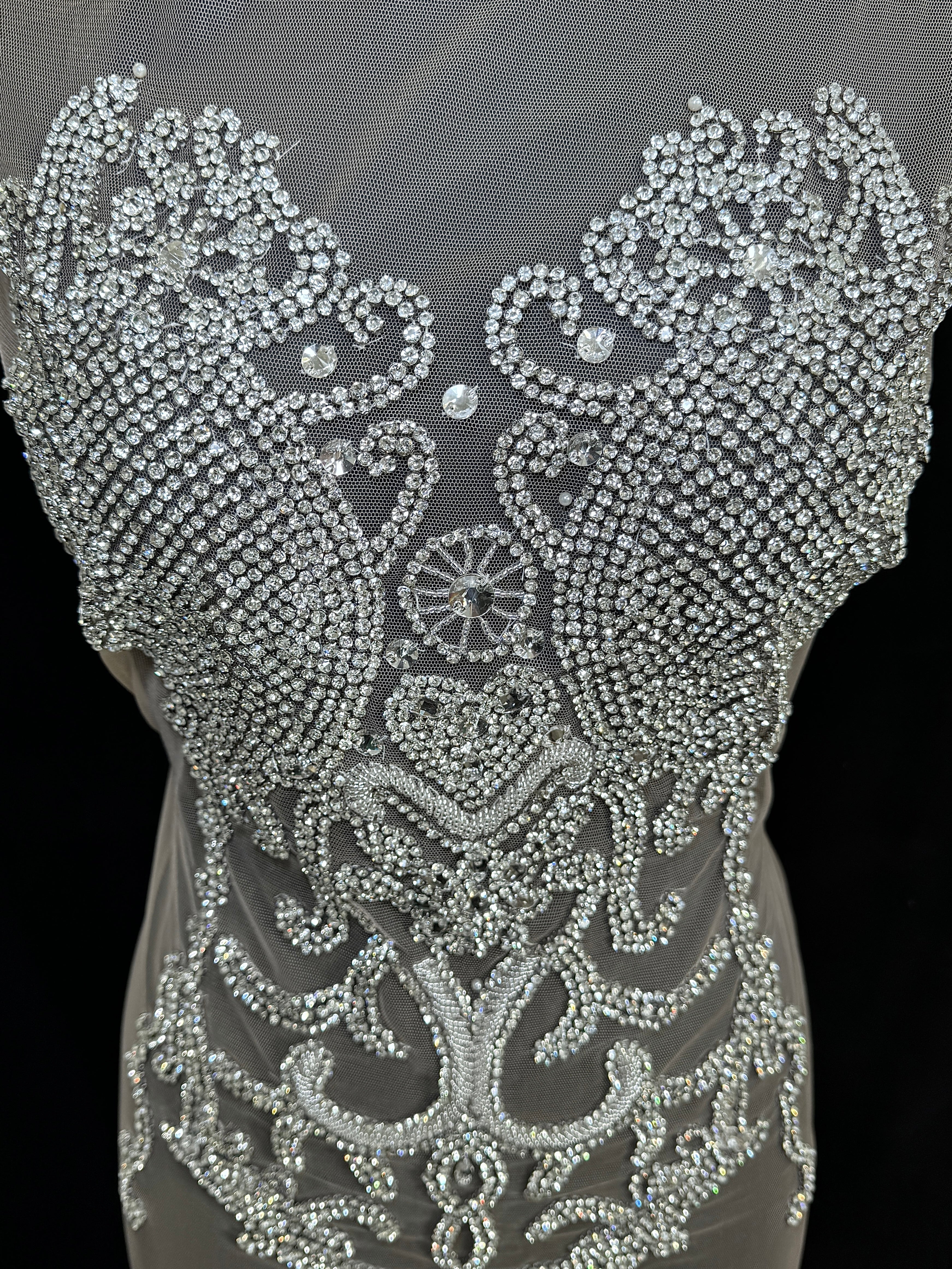 Lauren Silver Rhinestones Bodice Applique - Image 3