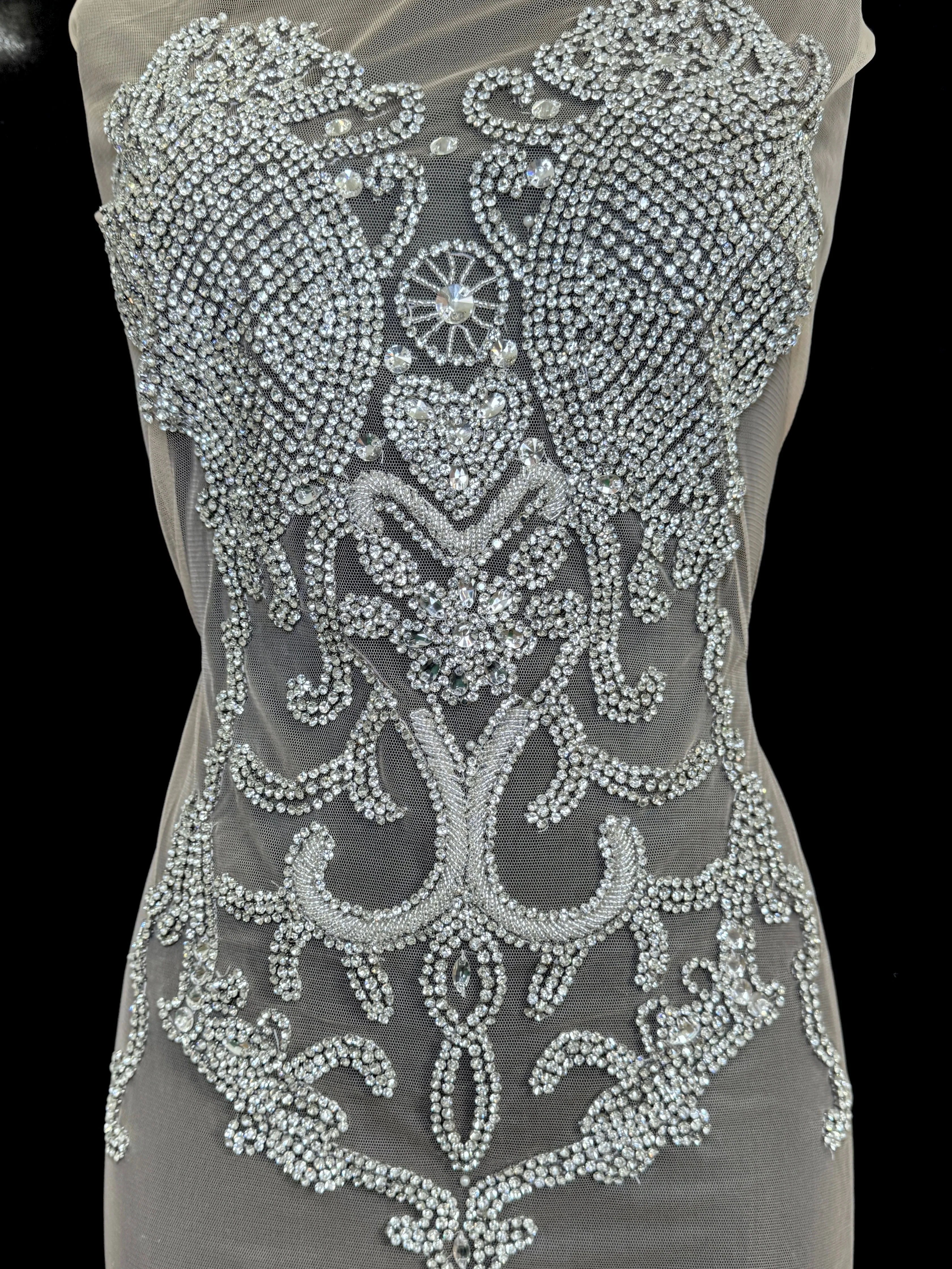 Lauren Silver Rhinestones Bodice Applique - Image 4