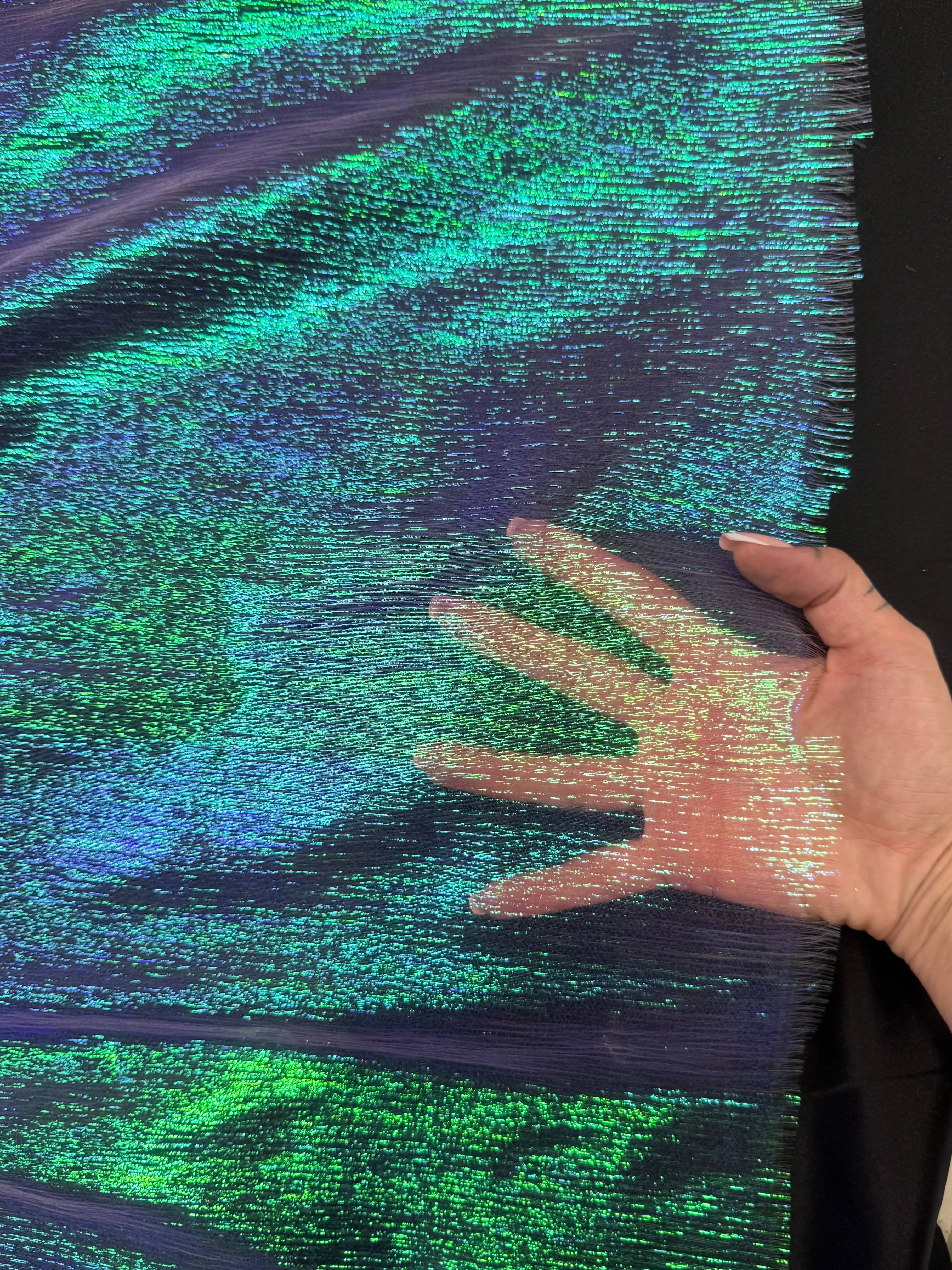 Lavender Iridescent Crushed Organza - Image 3