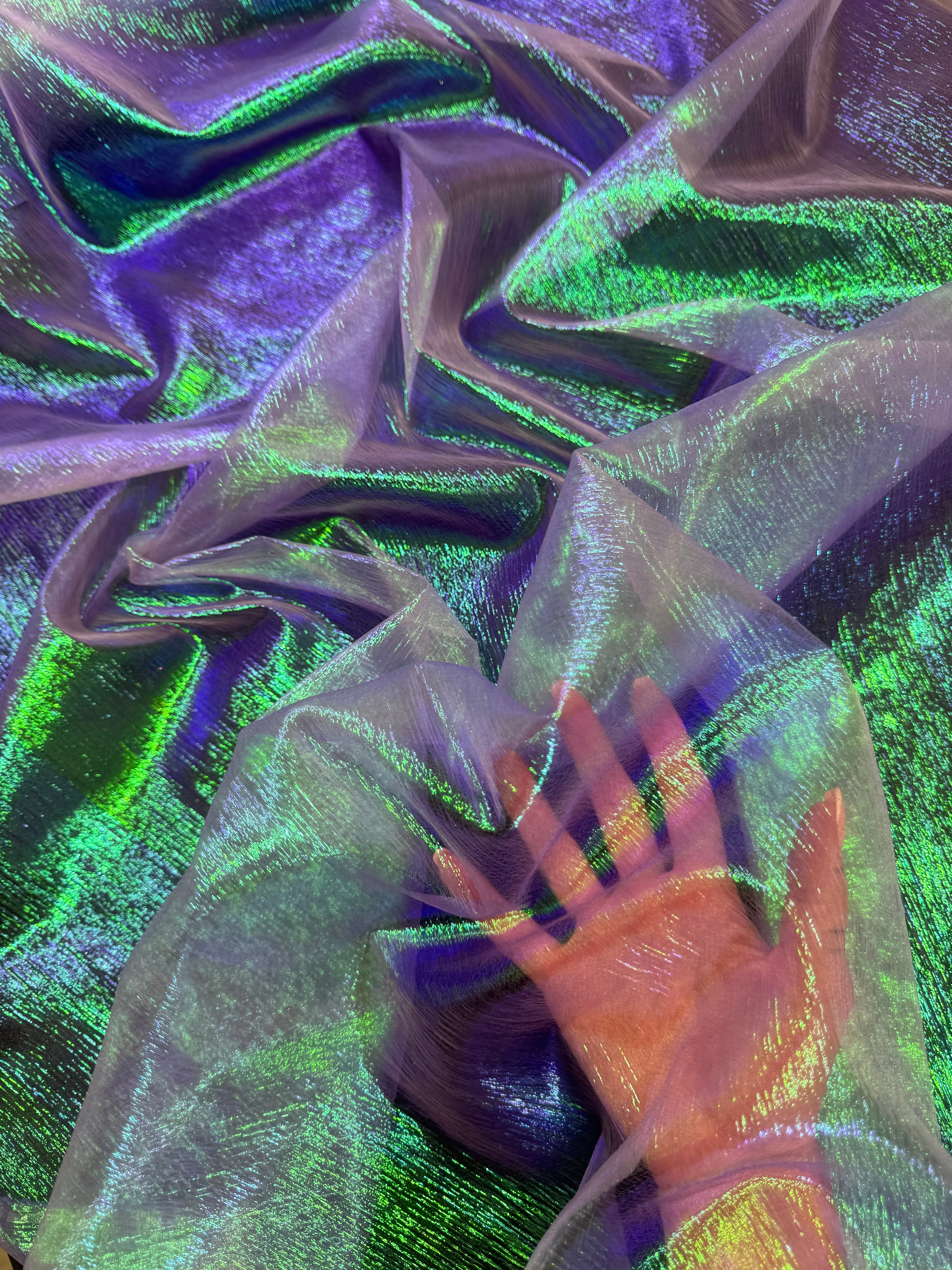 Lavender Iridescent Crushed Organza - Image 6