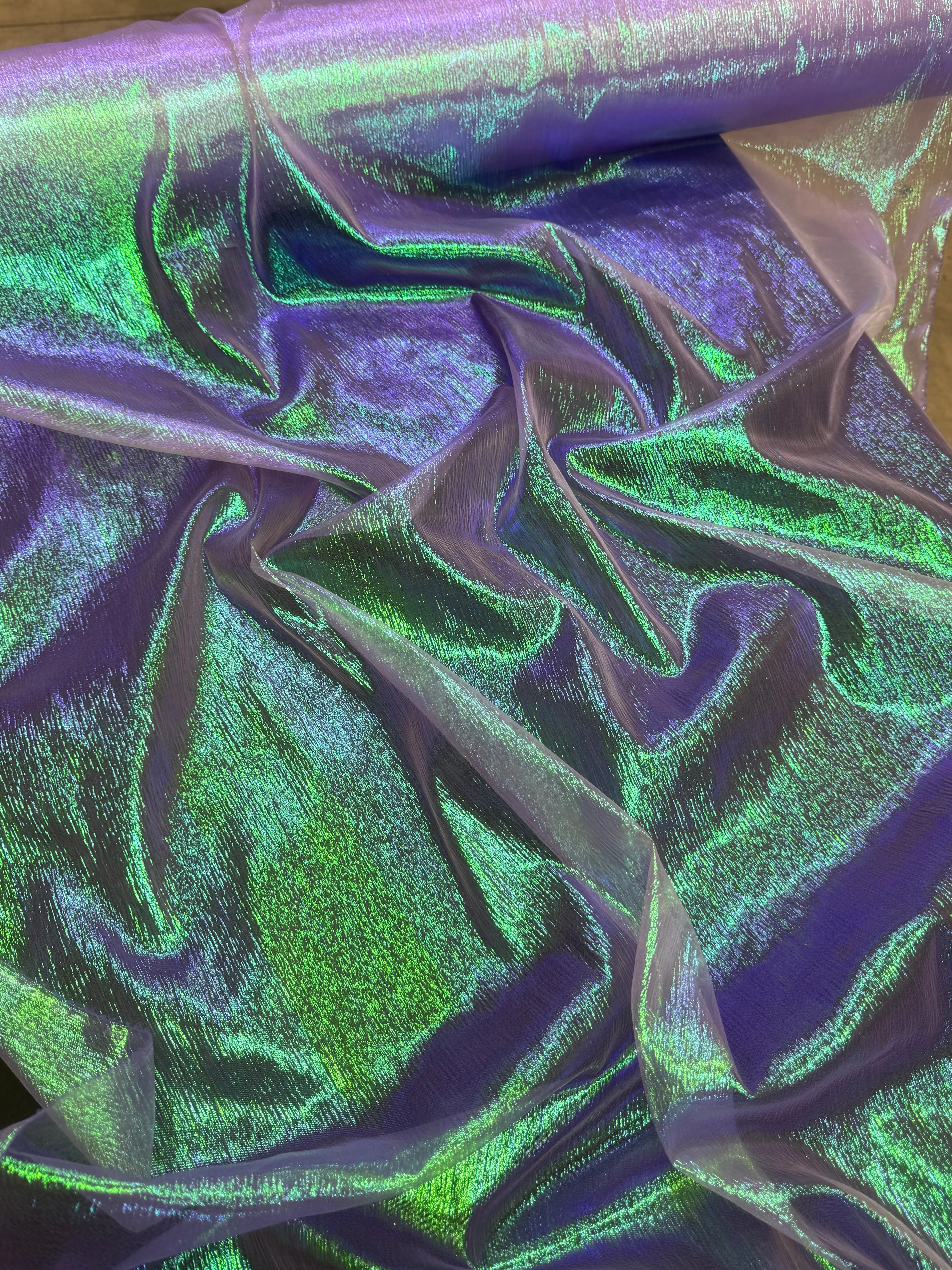 Lavender Iridescent Crushed Organza - Image 8