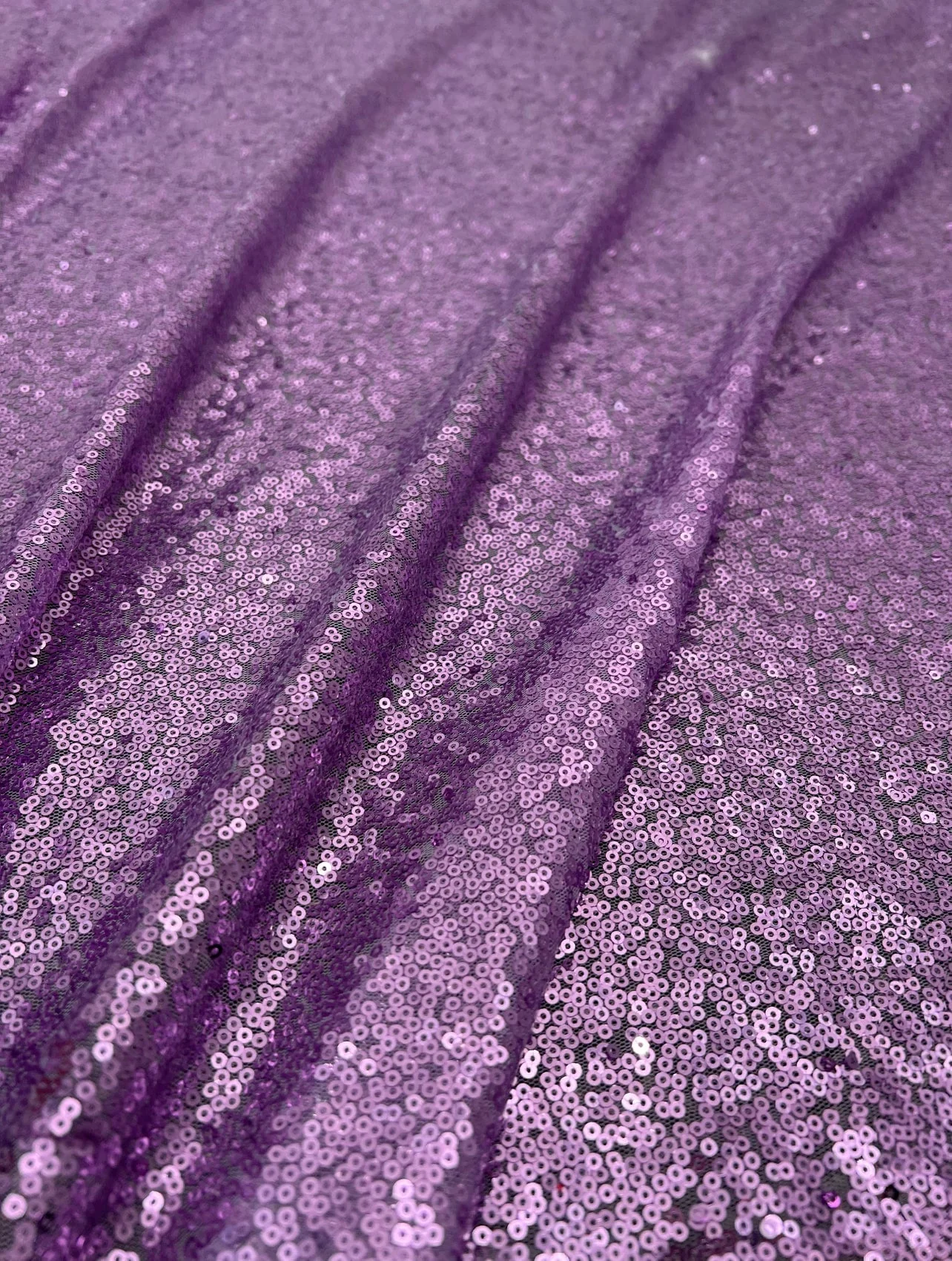 Lavender Stretch Sequin on Mesh