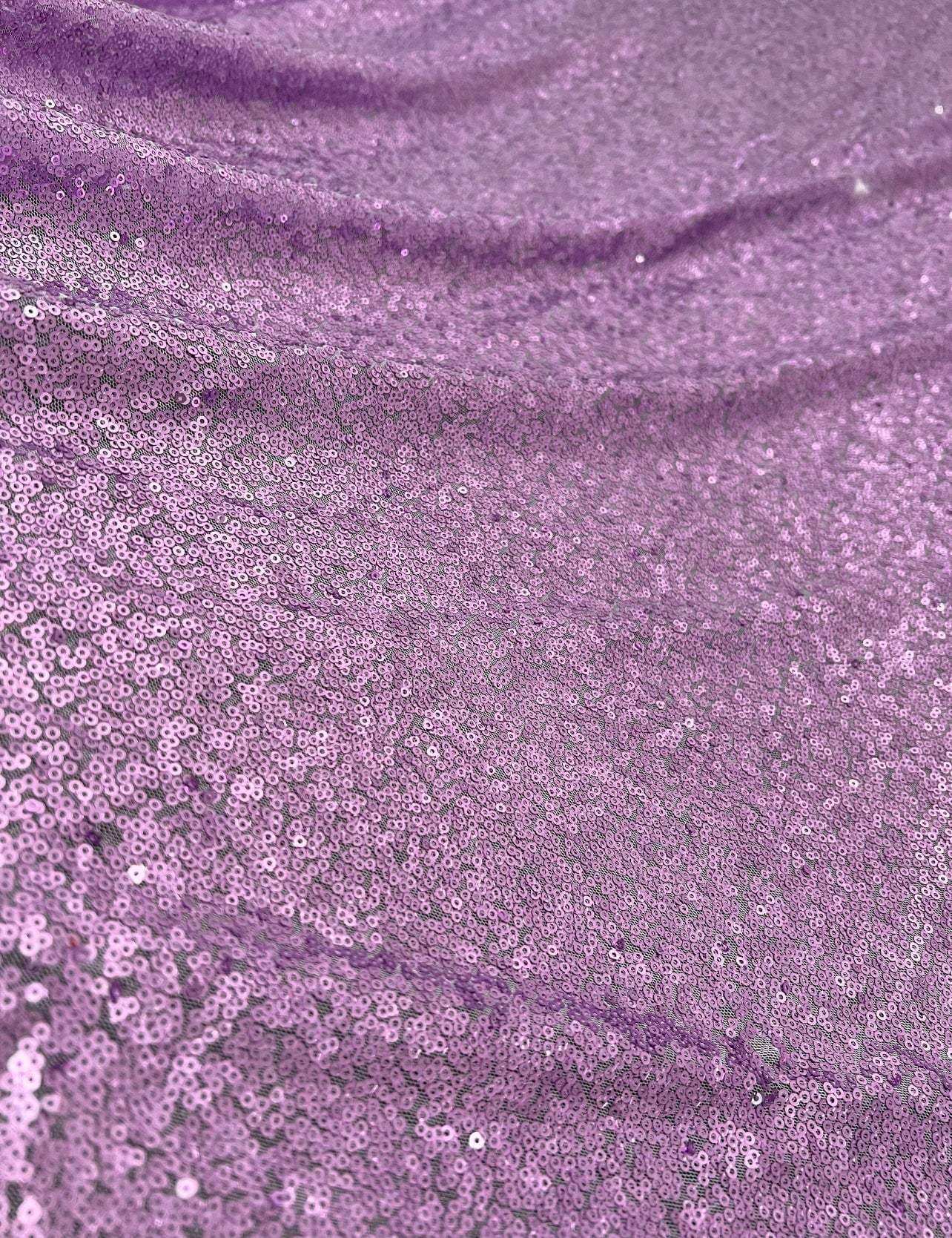 Lavender Stretch Sequin on Mesh - Image 10