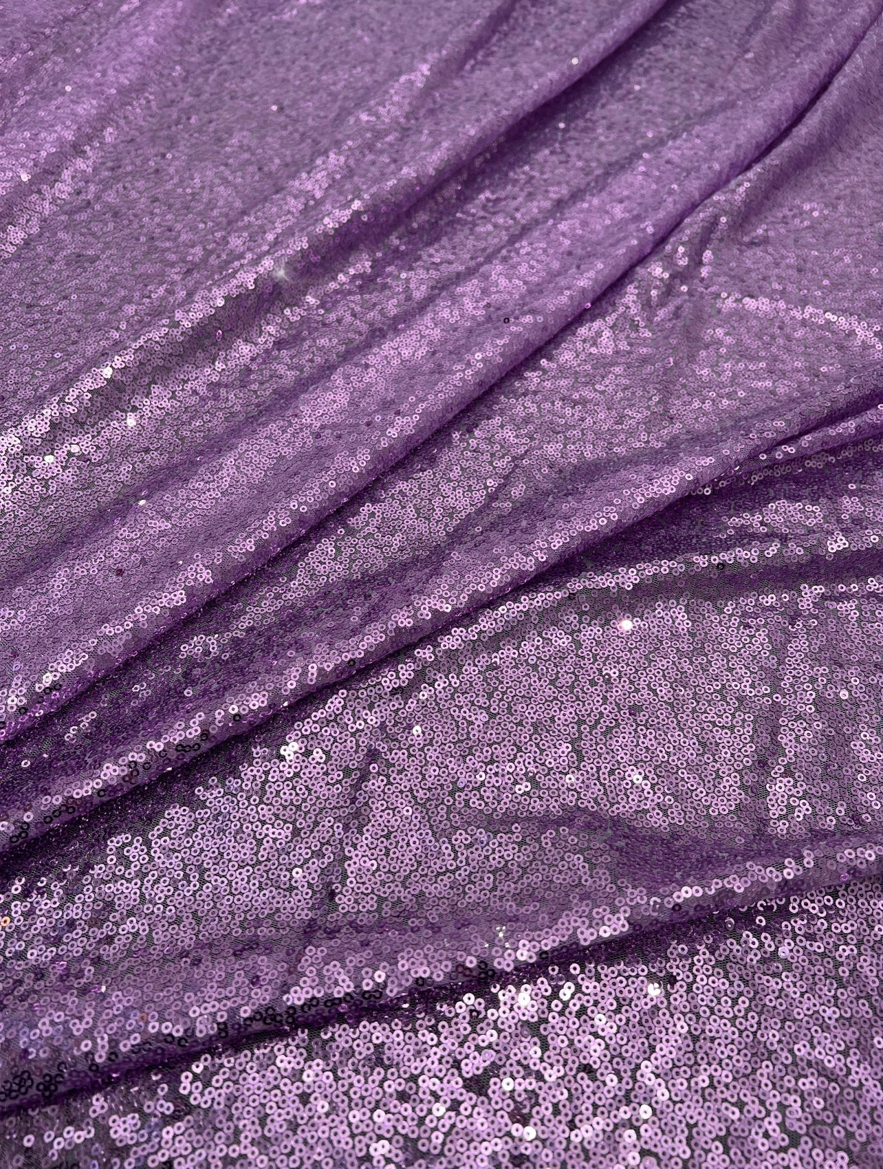 Lavender Stretch Sequin on Mesh - Image 8