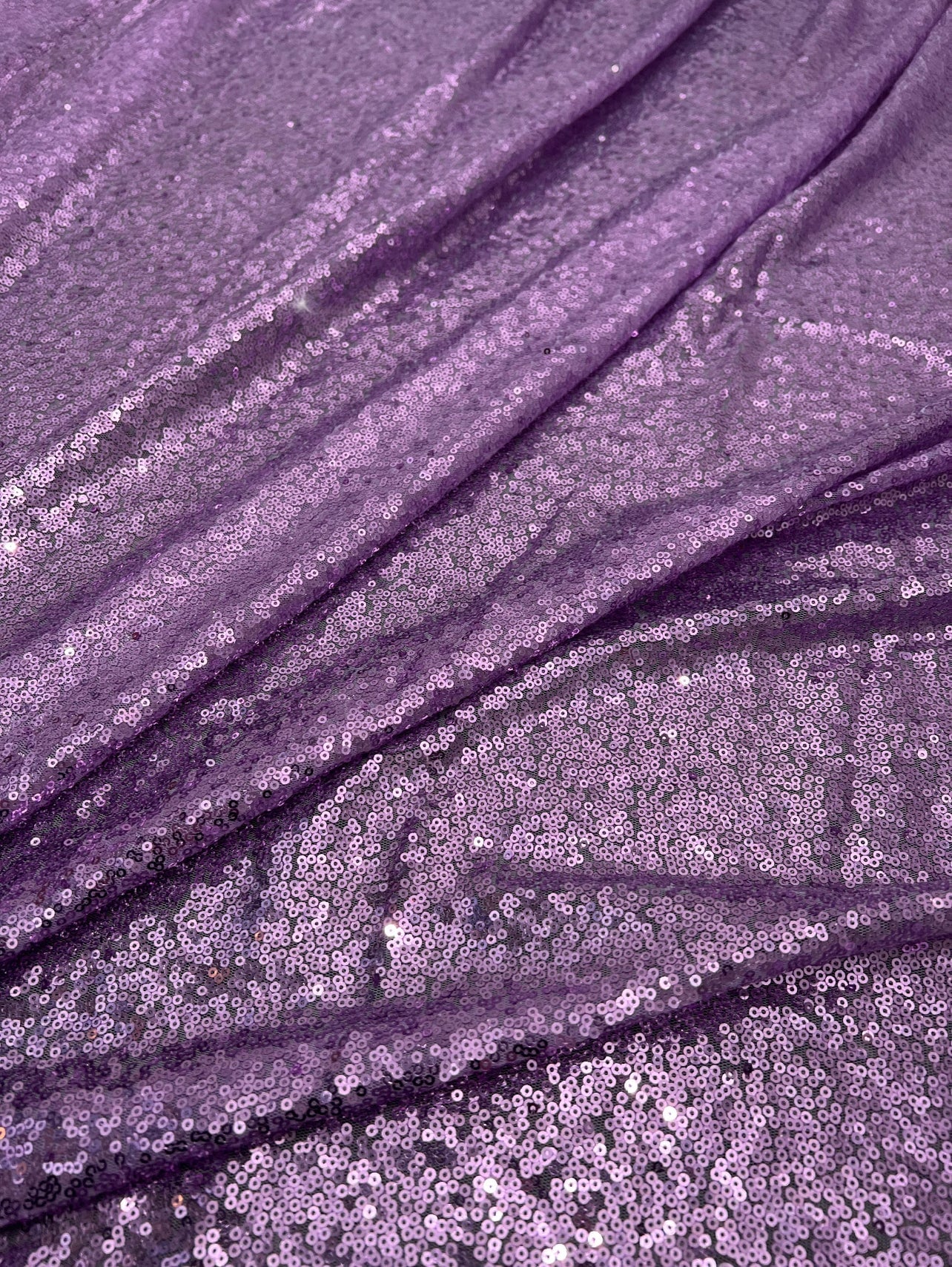 Lavender Stretch Sequin on Mesh - Image 9