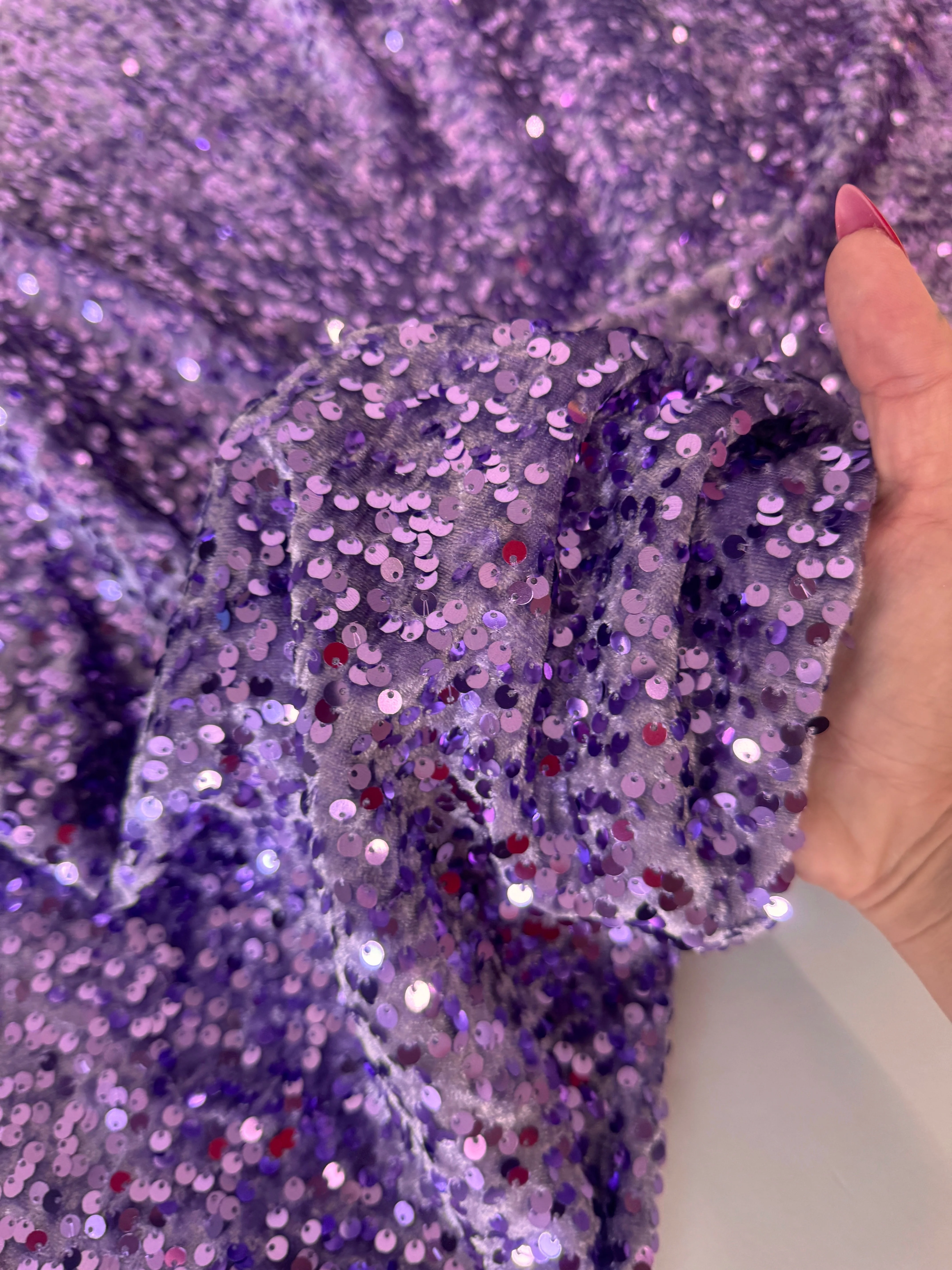 Lavender Sequins Velvet - Image 2