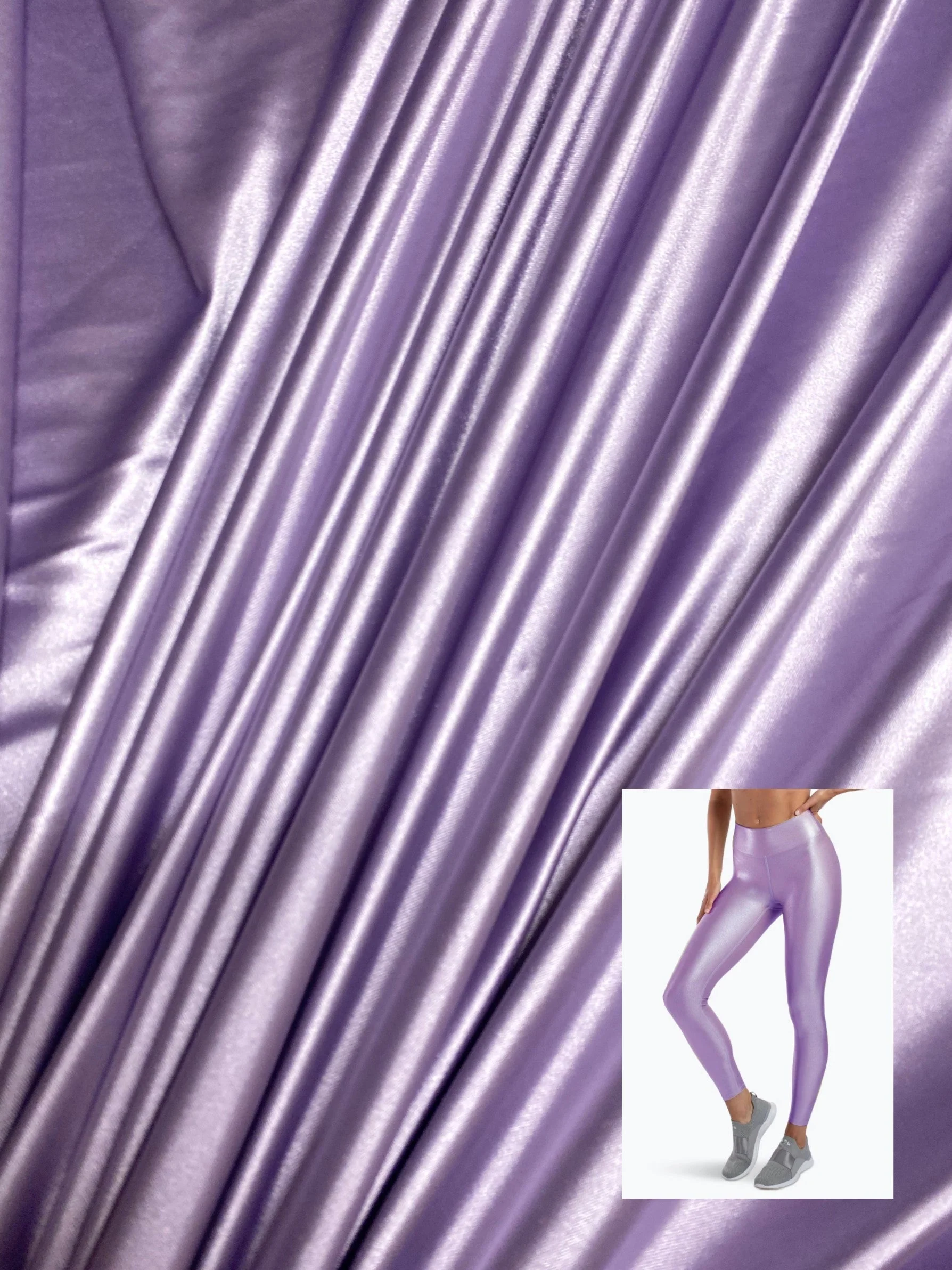 Lavender Shiny Nylon Spandex - Image 3