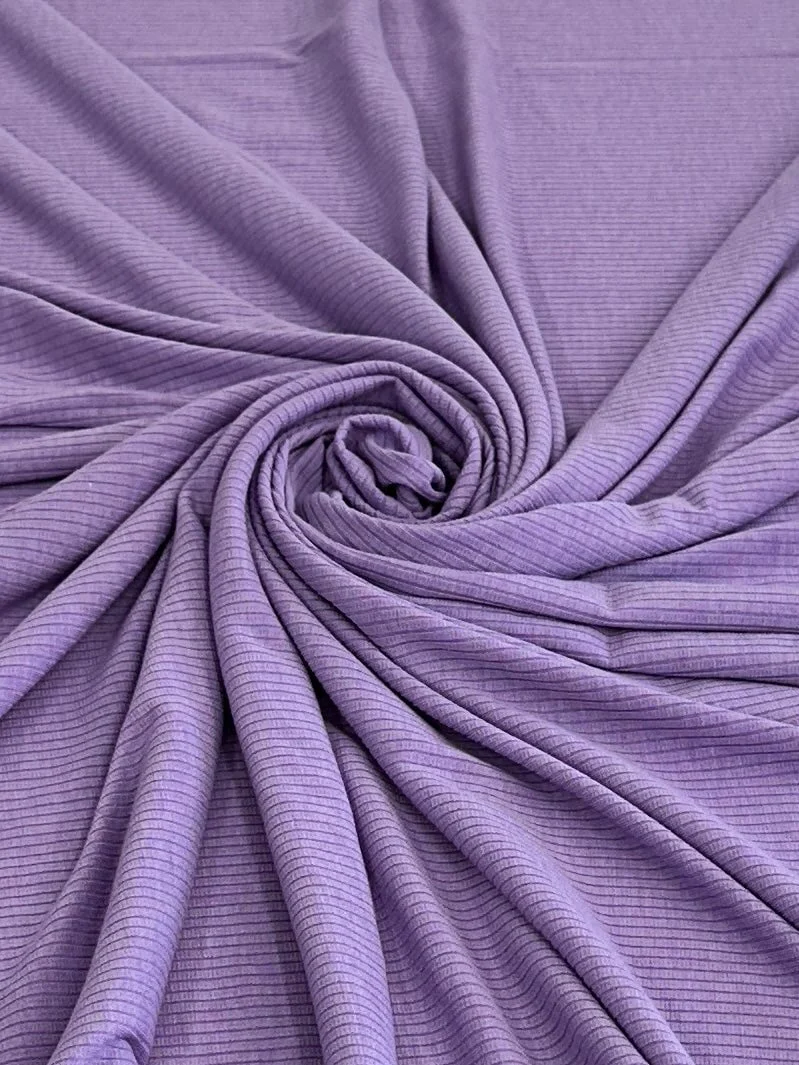 Lavender Solid Rib Knit